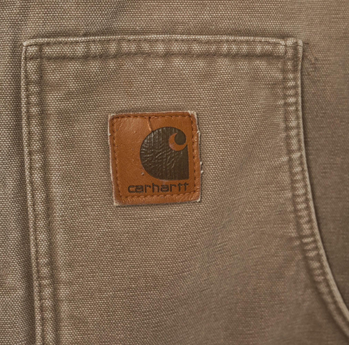 2000s Carhartt Duck Canvas Chore Coat Tan Brown Lined XXL