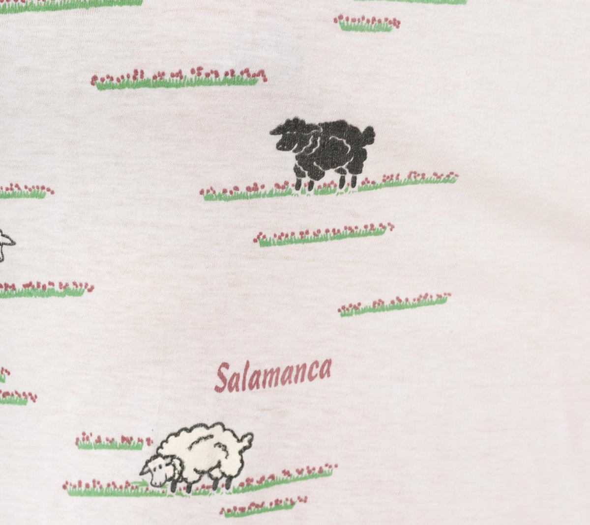 2000s Black Sheep Salamanca Spain Souvenir Cotton Tee White Large L