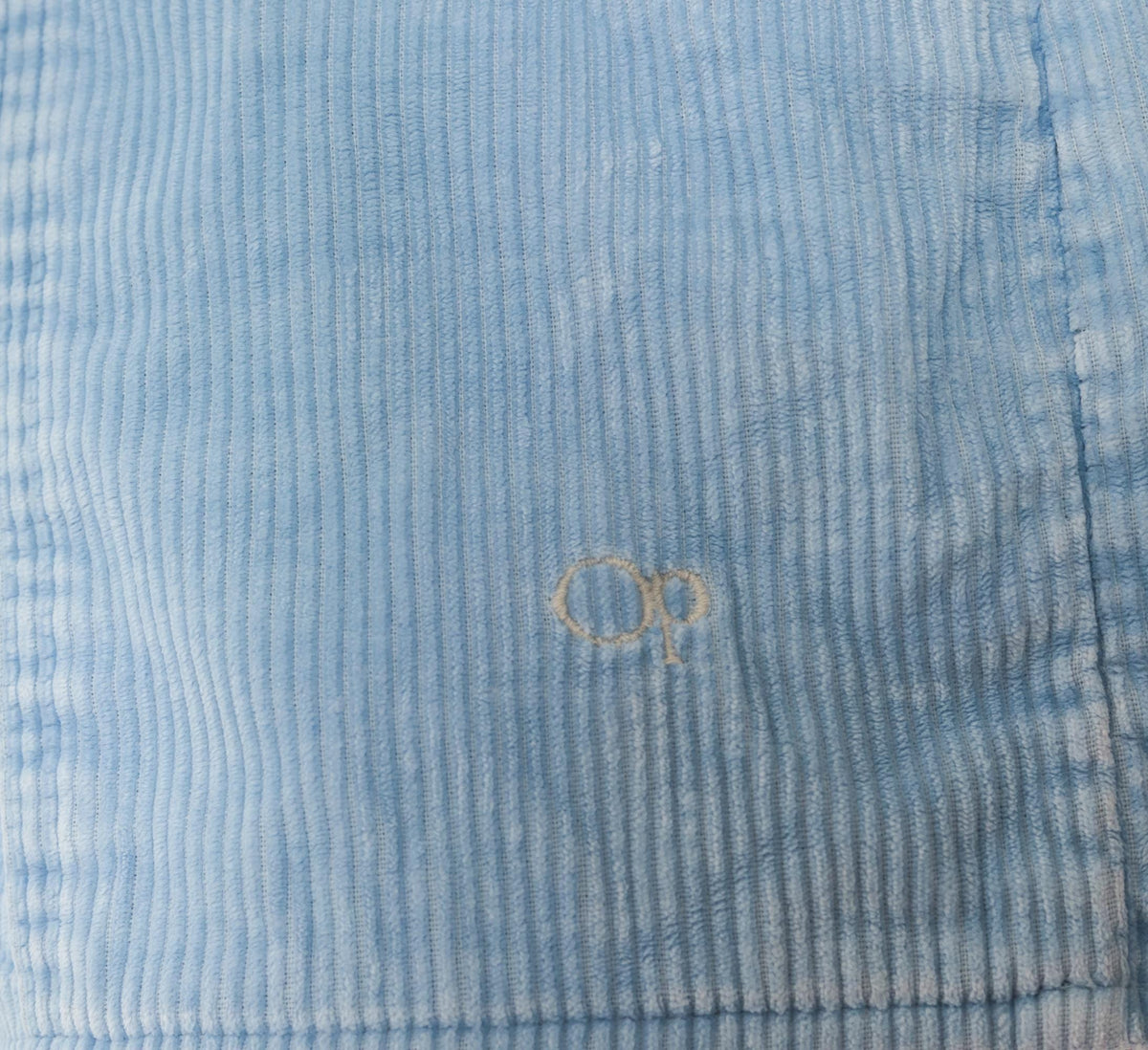 80s Ocean Pacific Corduroy Shorts Sky Blue High Waist Cotton Medium