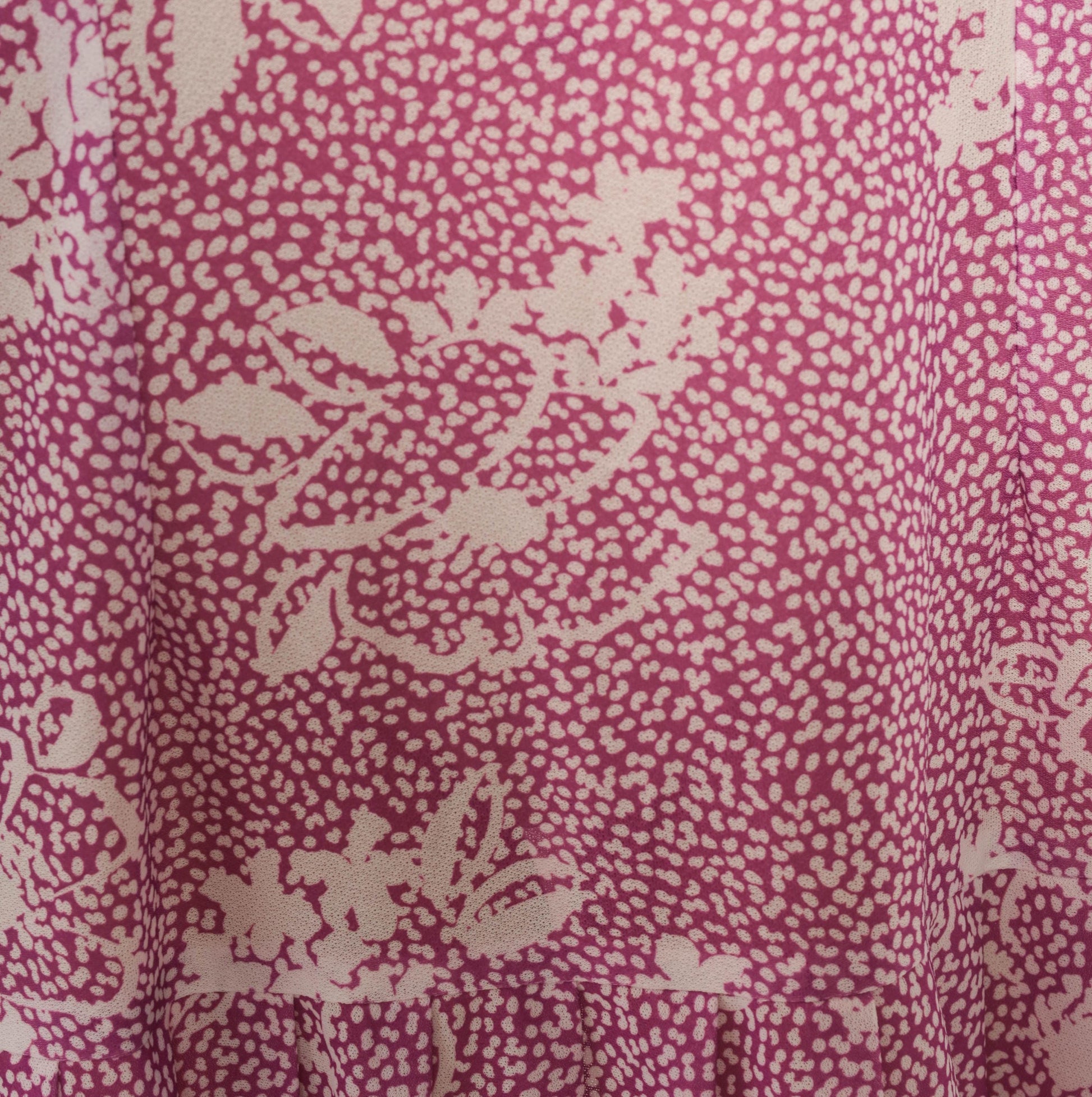 80s California Looks Floral Drop Waist Dress Purple White Knee Length XL