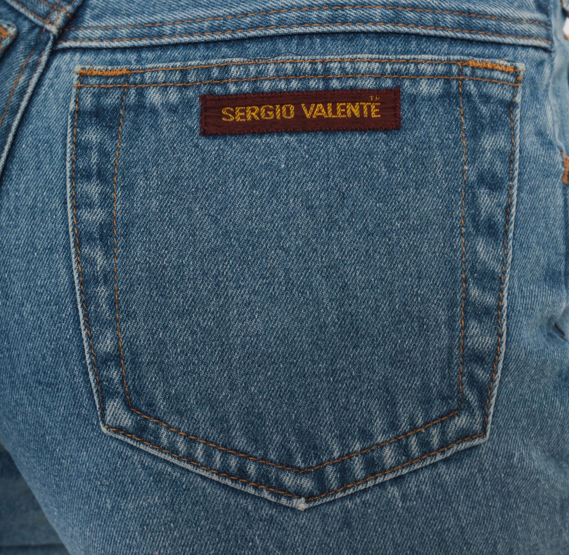 90s Sergio Valente High Waisted Cutoff Denim Shorts Blue Medium Wash Extra Small XS