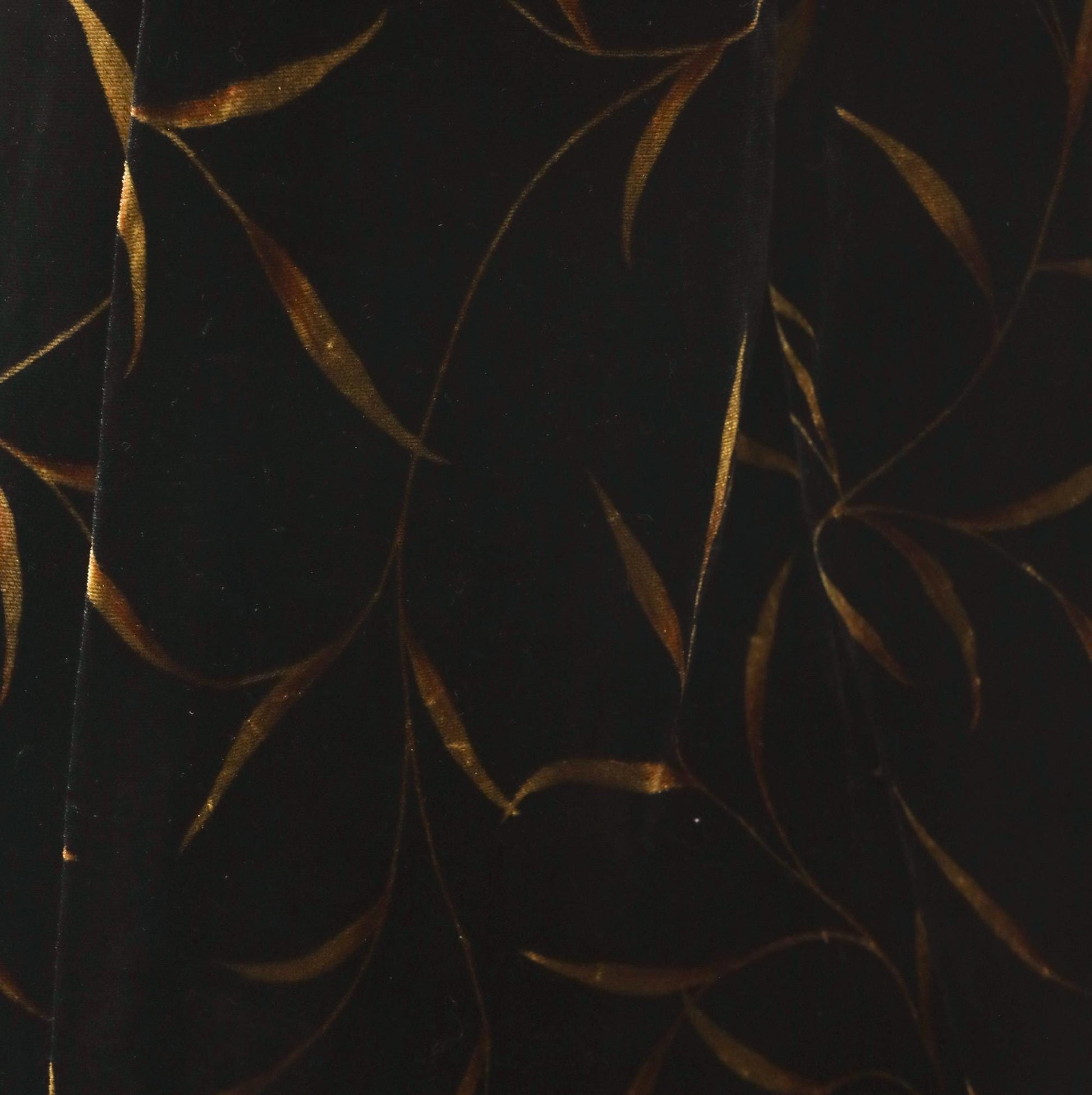 90s Ronni Nicole Black Velvet Duster Gold Leaf Botanical Print Shawl Collar Small Medium