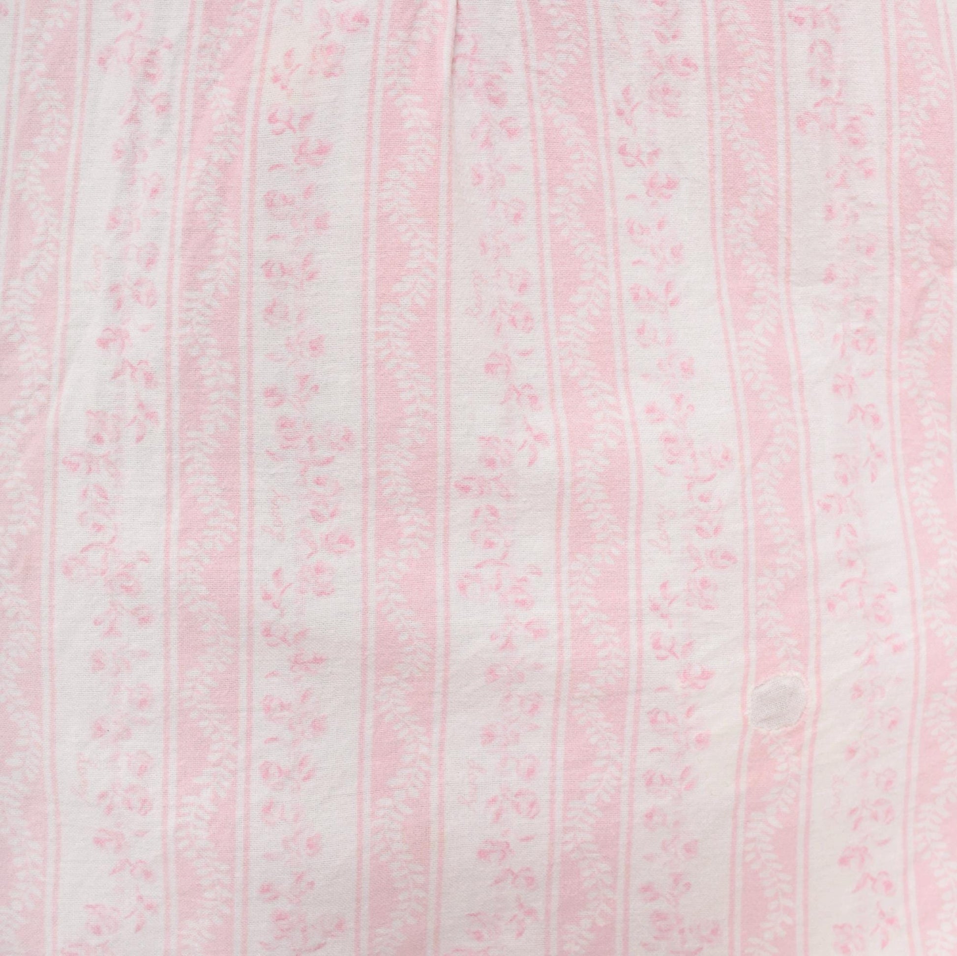 80s Larz of Salzbury Pink Floral Striped Cotton Nightgown Small
