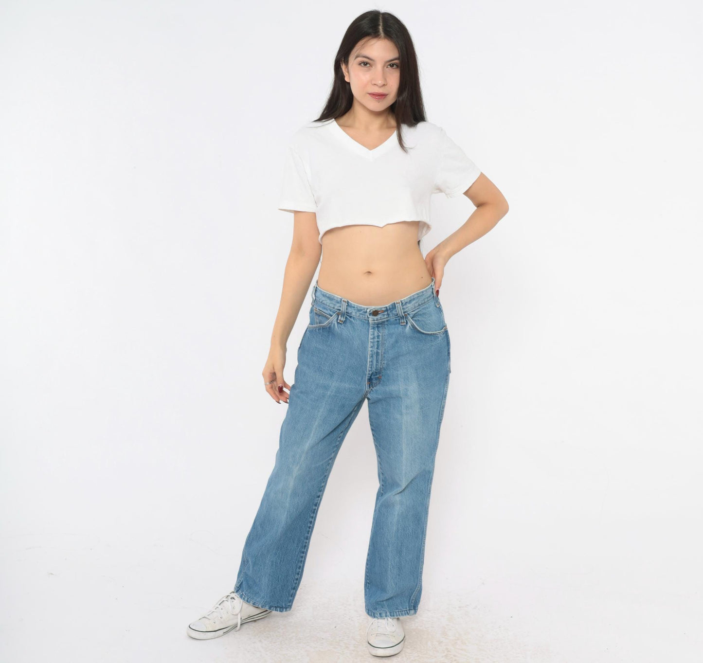 90s Dickies Light Stonewash Jeans High Rise Straight Leg Blue Cotton 34x31