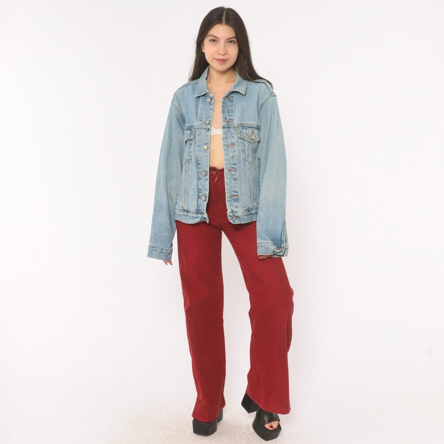 90s Gap Blue Jeans Light Wash Denim Trucker Jacket Small S