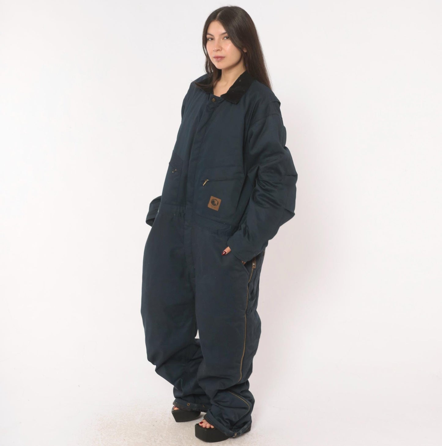 2000s Berne Apparel Navy Insulated Coveralls Quilted Jumpsuit Plus Size XXL