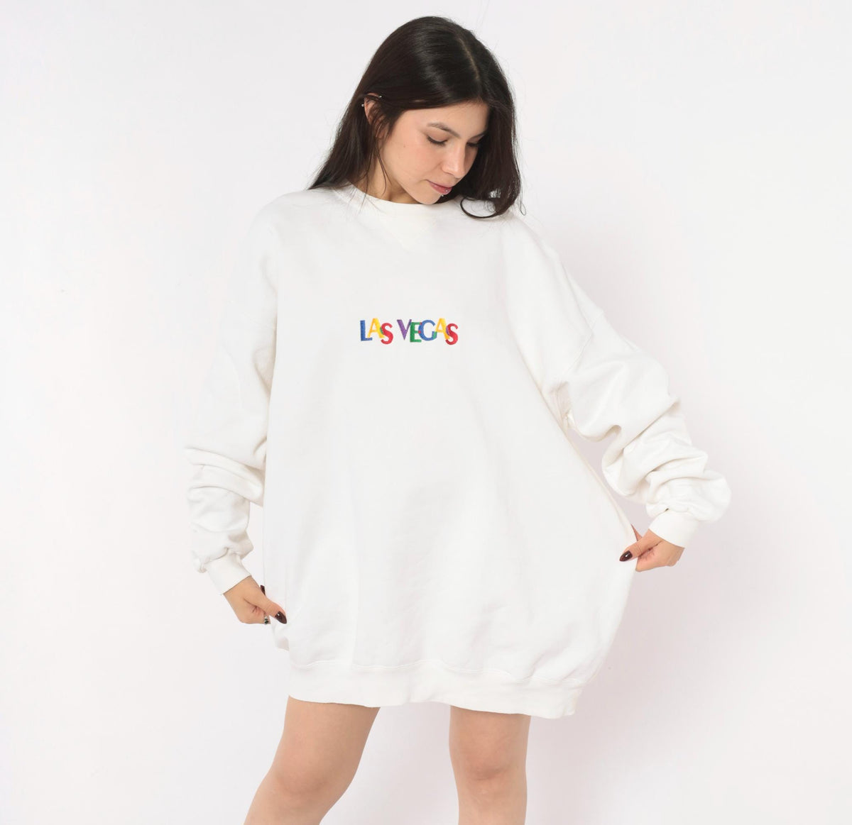 90s Las Vegas Sope Creek Sweatshirt Multicolor Embroidered Crewneck Plus Size XXL