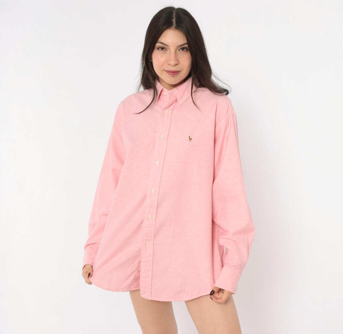 90s Ralph Lauren Pink Cotton Oxford Button Down Shirt Extra Large XL