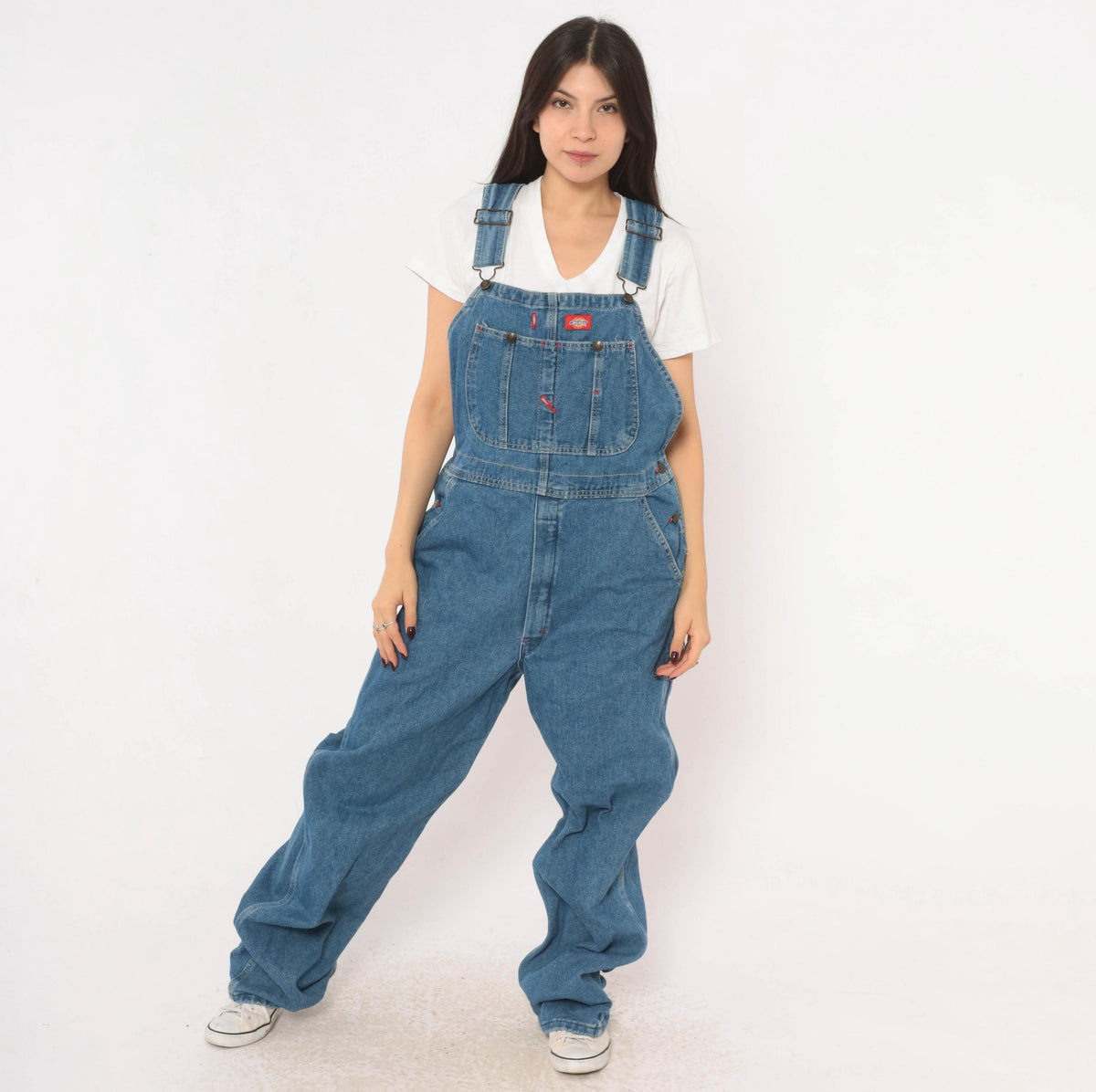 Y2K Dickies Denim Bib Overalls Blue Jean Medium Unisex Workwear