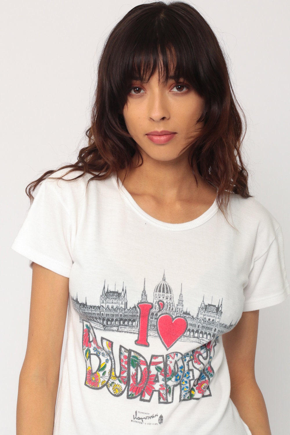 80s I Heart Budapest Graphic T-Shirt Travel Tee Small