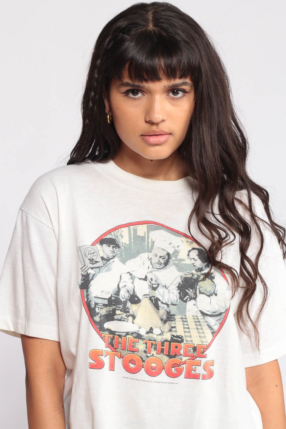 80s The Three Stooges Graphic T-Shirt Comedy Television Unisex Large