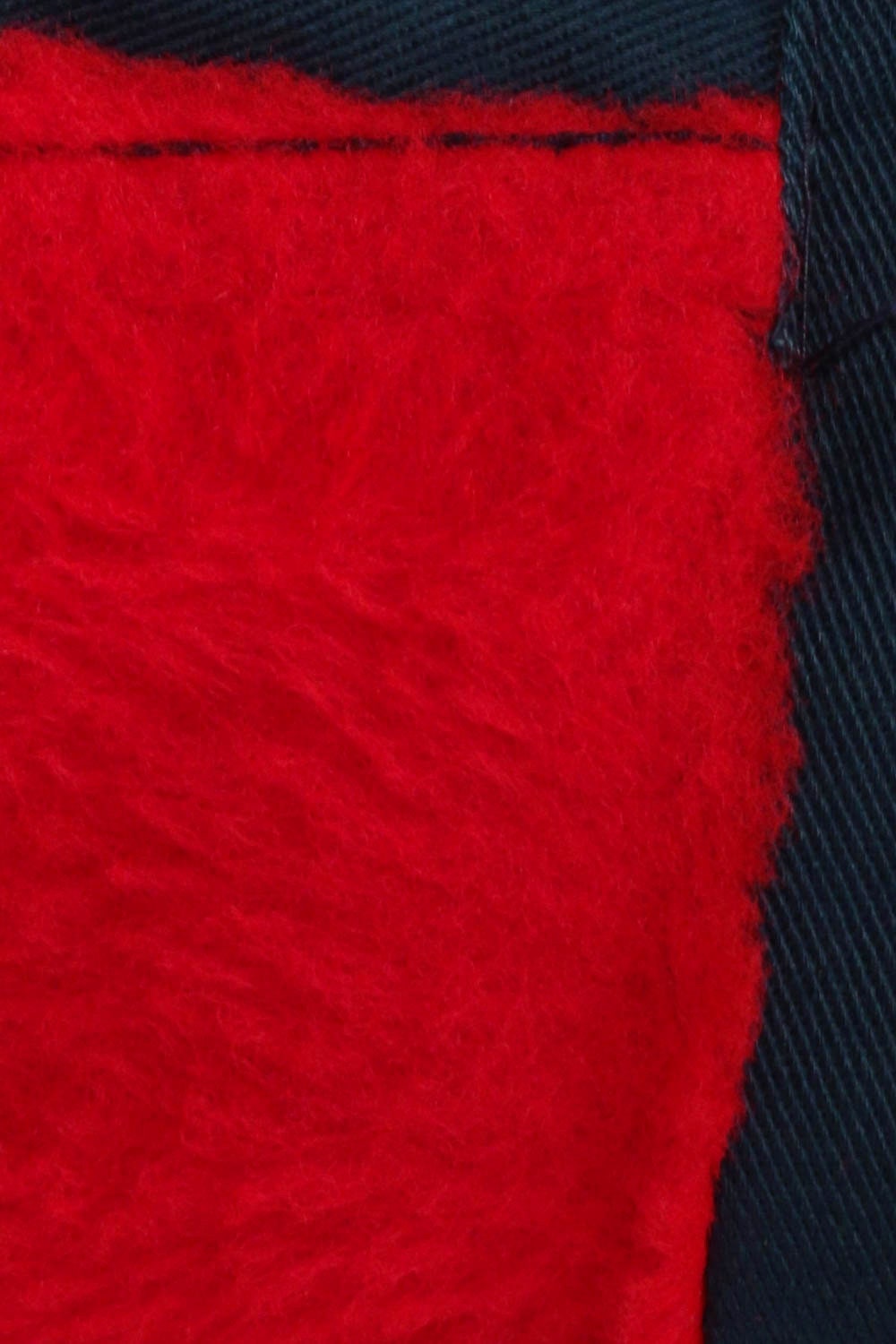 80s Dickies Navy Zip-Up Jacket Fuzzy Red Lining Workwear Extra Large XL