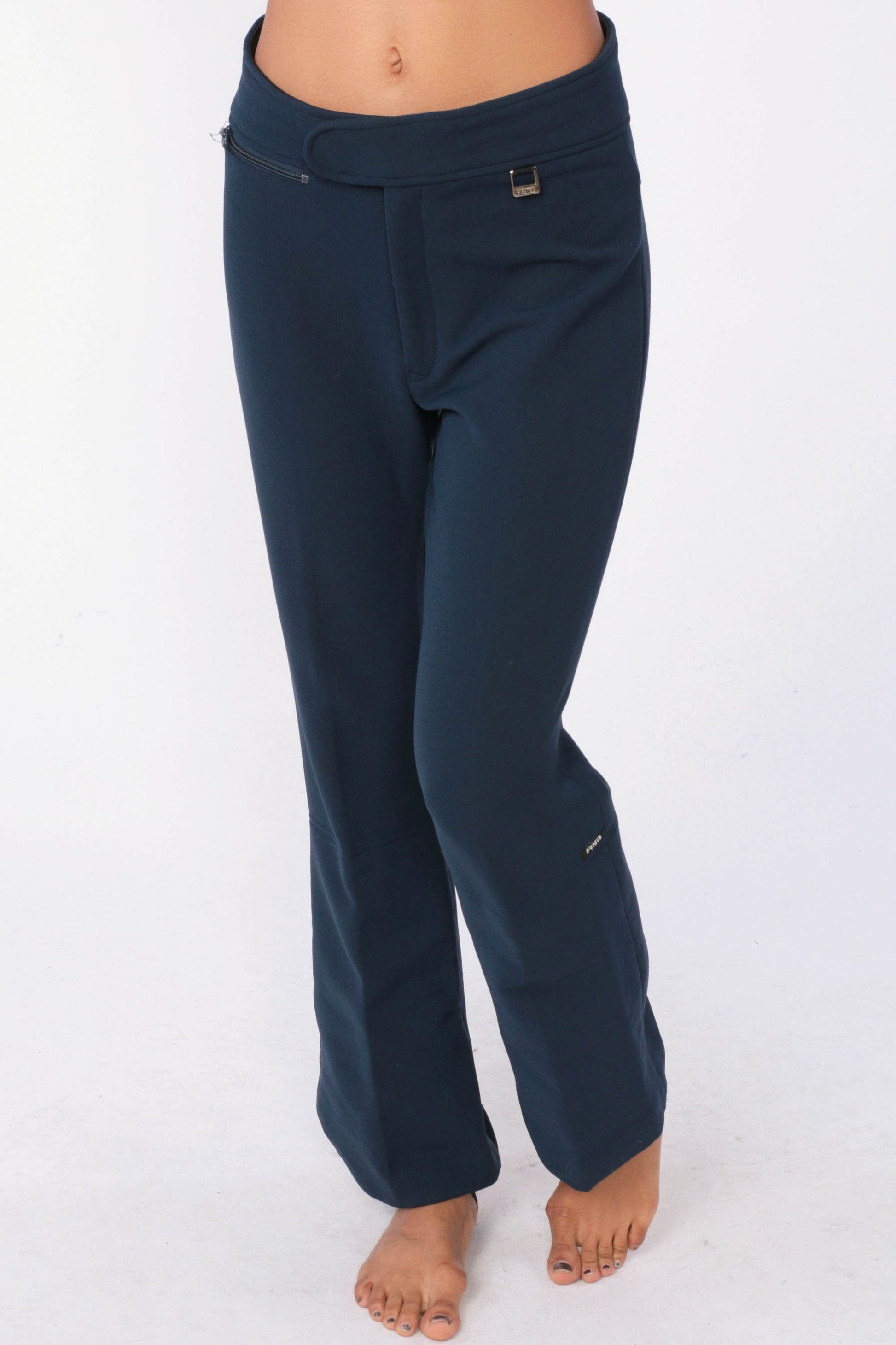 70s Navy Wool Ski Pants Stirrup Snowsuit Small
