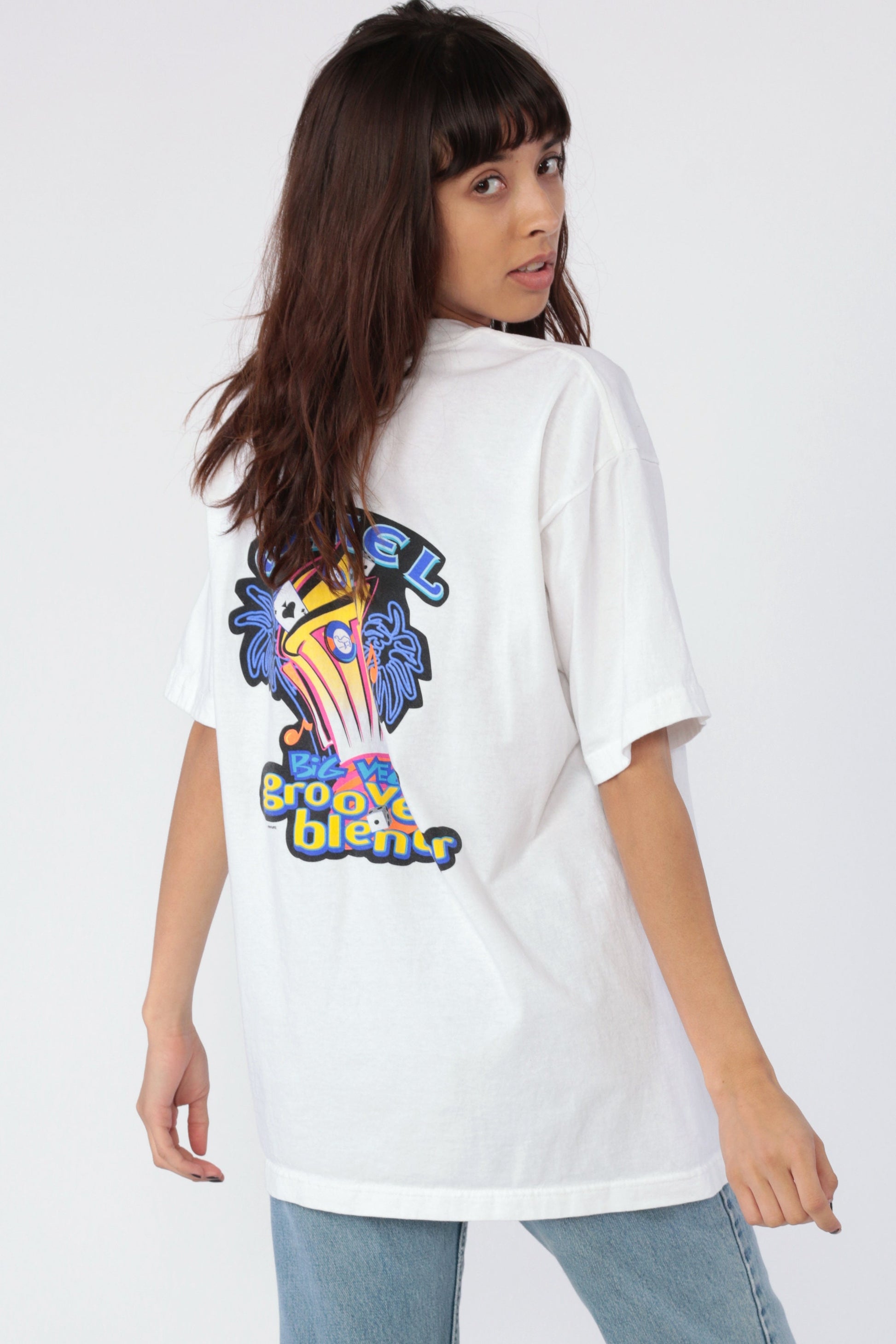 90s Camel Joe Groove Blender Las Vegas Casino T-Shirt Cotton Pocket Tee Extra Large