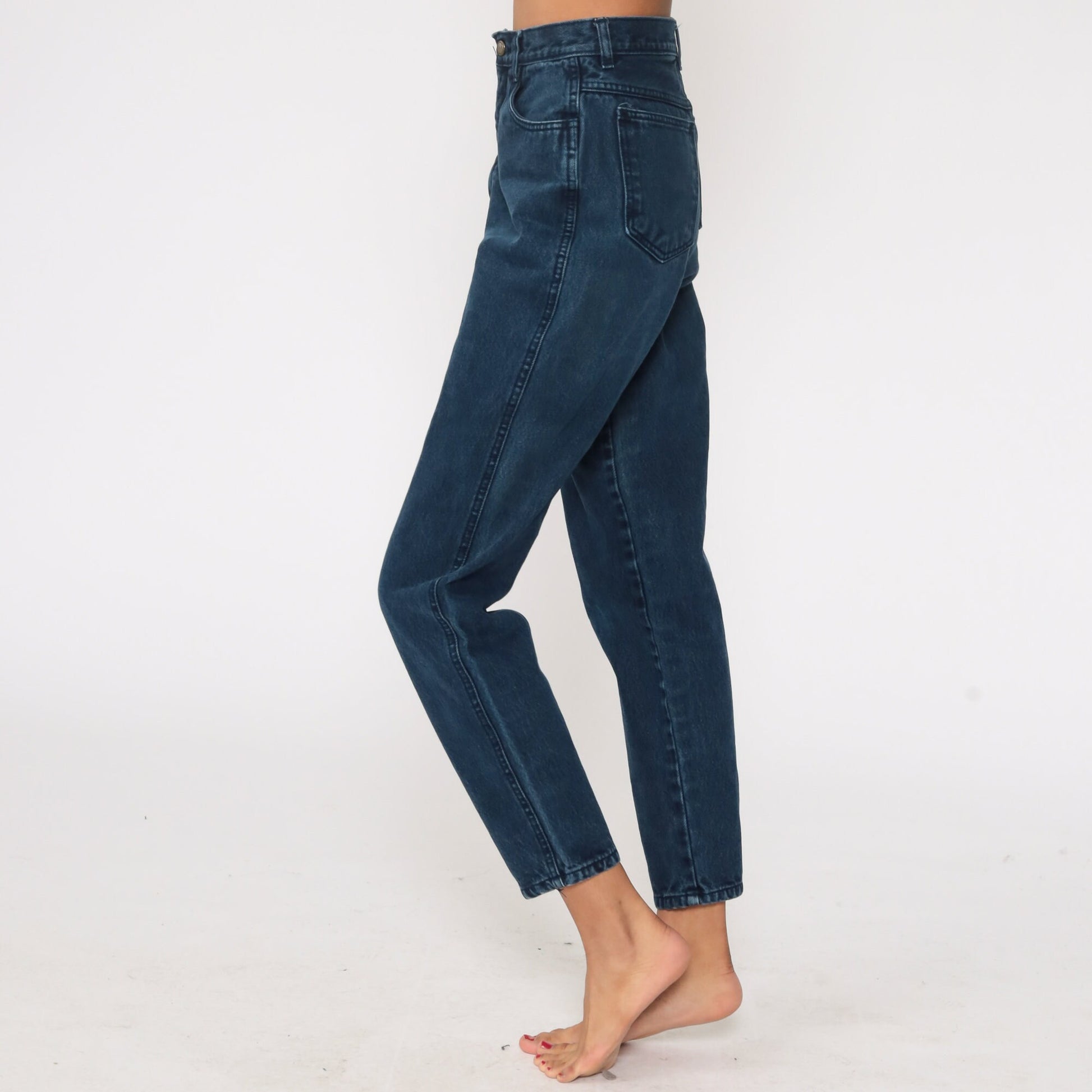 90s Rio Mom Jeans Dark Blue High Rise Denim Extra Small XS