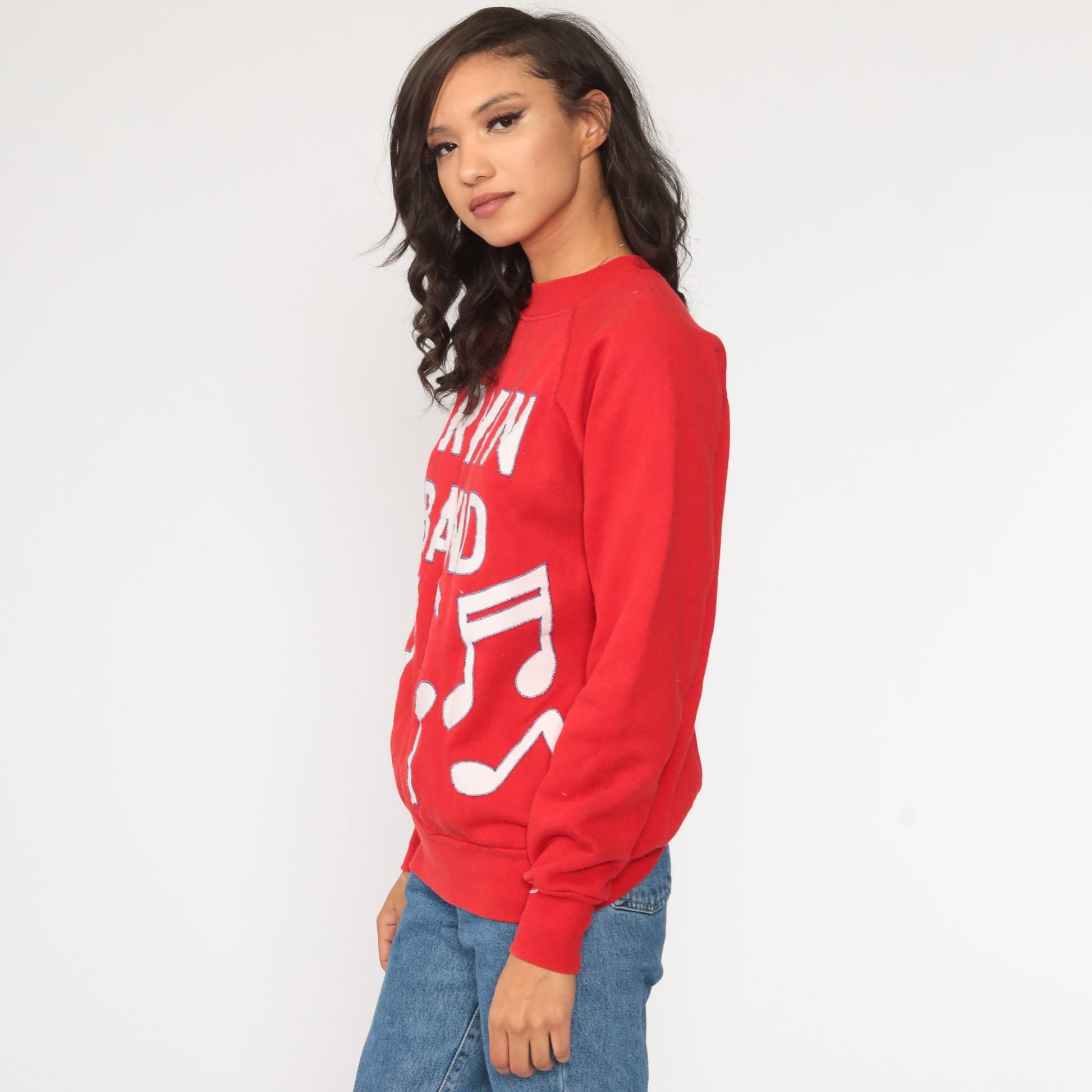 80s Irvin Band High School El Paso Red Crewneck Sweatshirt Medium