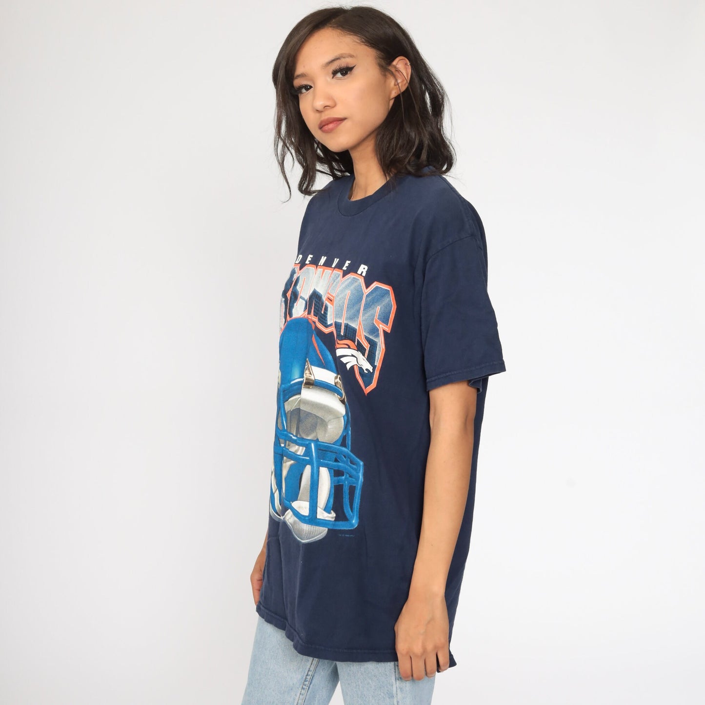 90s Denver Broncos NFL Football T-Shirt Vintage Starter Medium Large