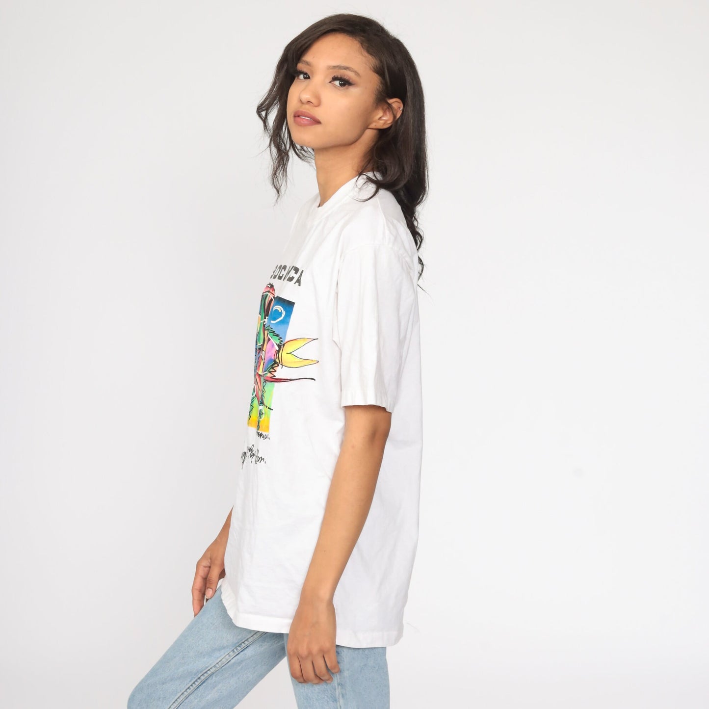 90s Boca Chica Santo Domingo Tropical Fish Graphic T-Shirt Cotton Medium Large