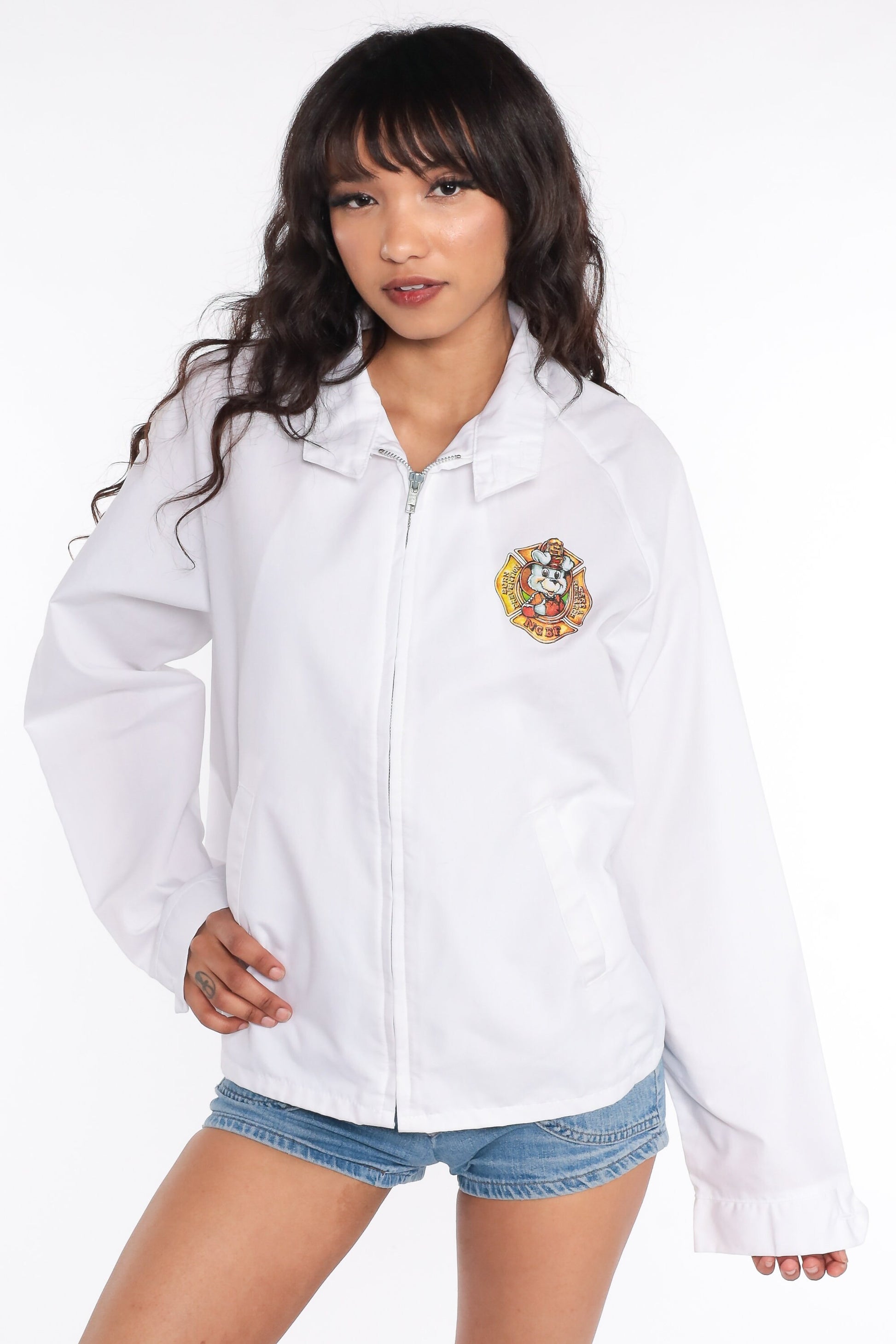 80s Northern California Burn Foundation Windbreaker White Jacket Extra Large