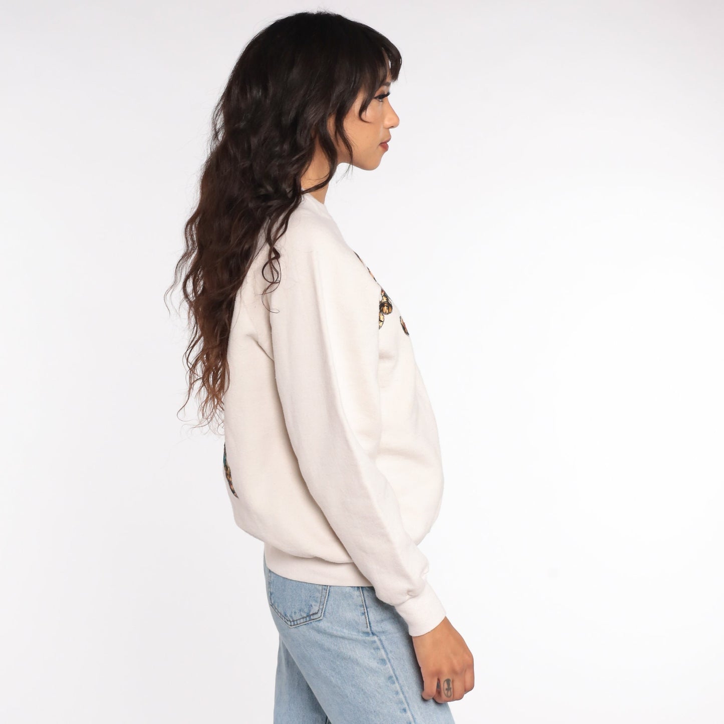 1990s Wyoming Graphic Sweatshirt Crewneck Raglan Sleeve Medium