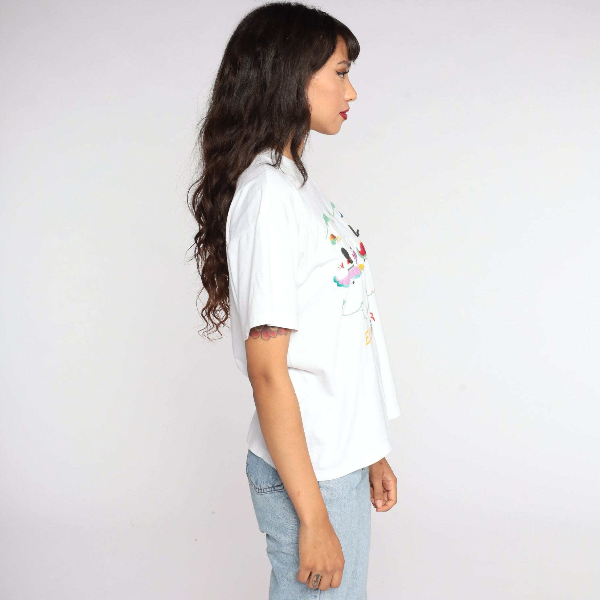 90s Ecuador Graphic T-Shirt Cotton Travel Tee Large L