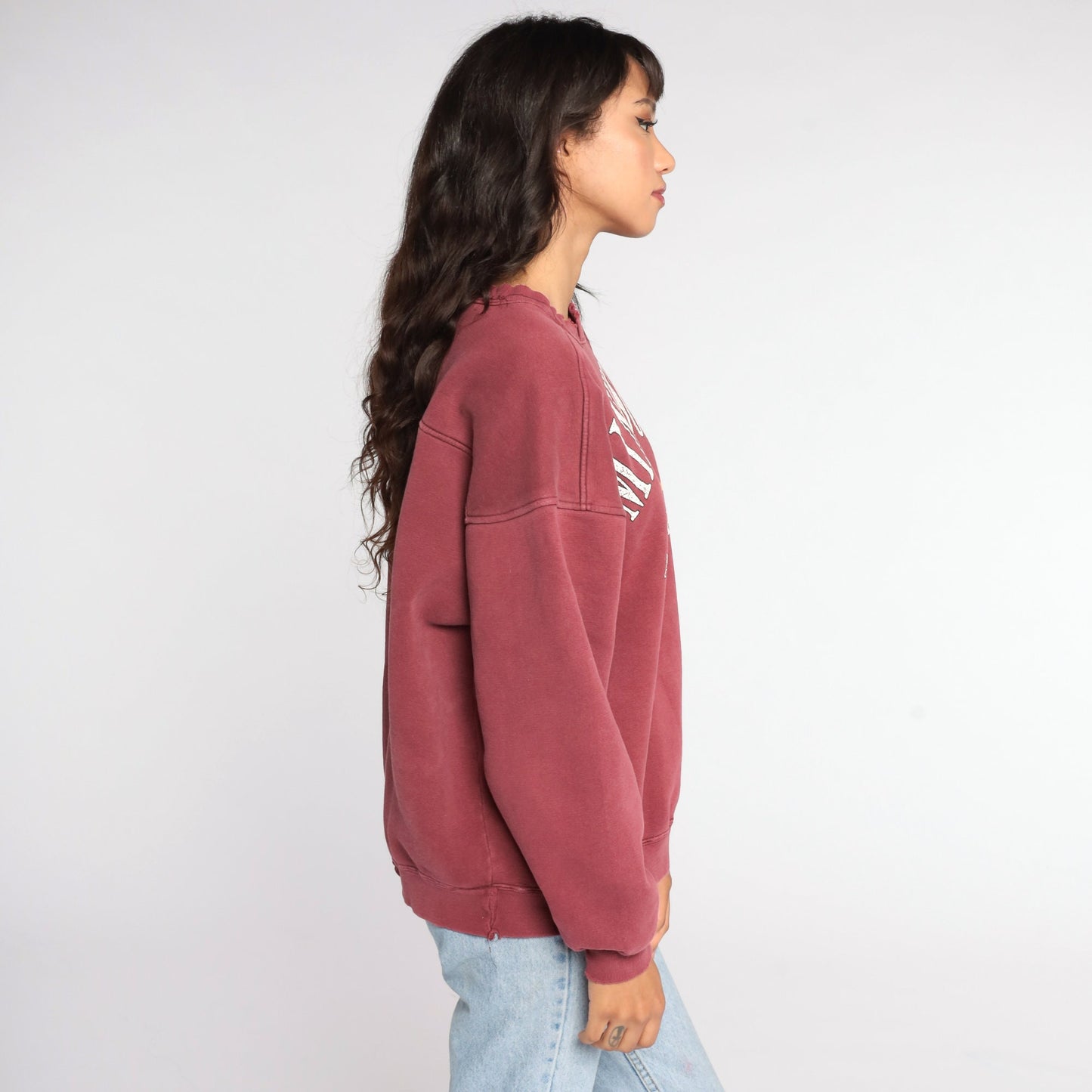 90s Minnesota Athletic Dept University Sweatshirt Burgundy Graphic Crewneck Large