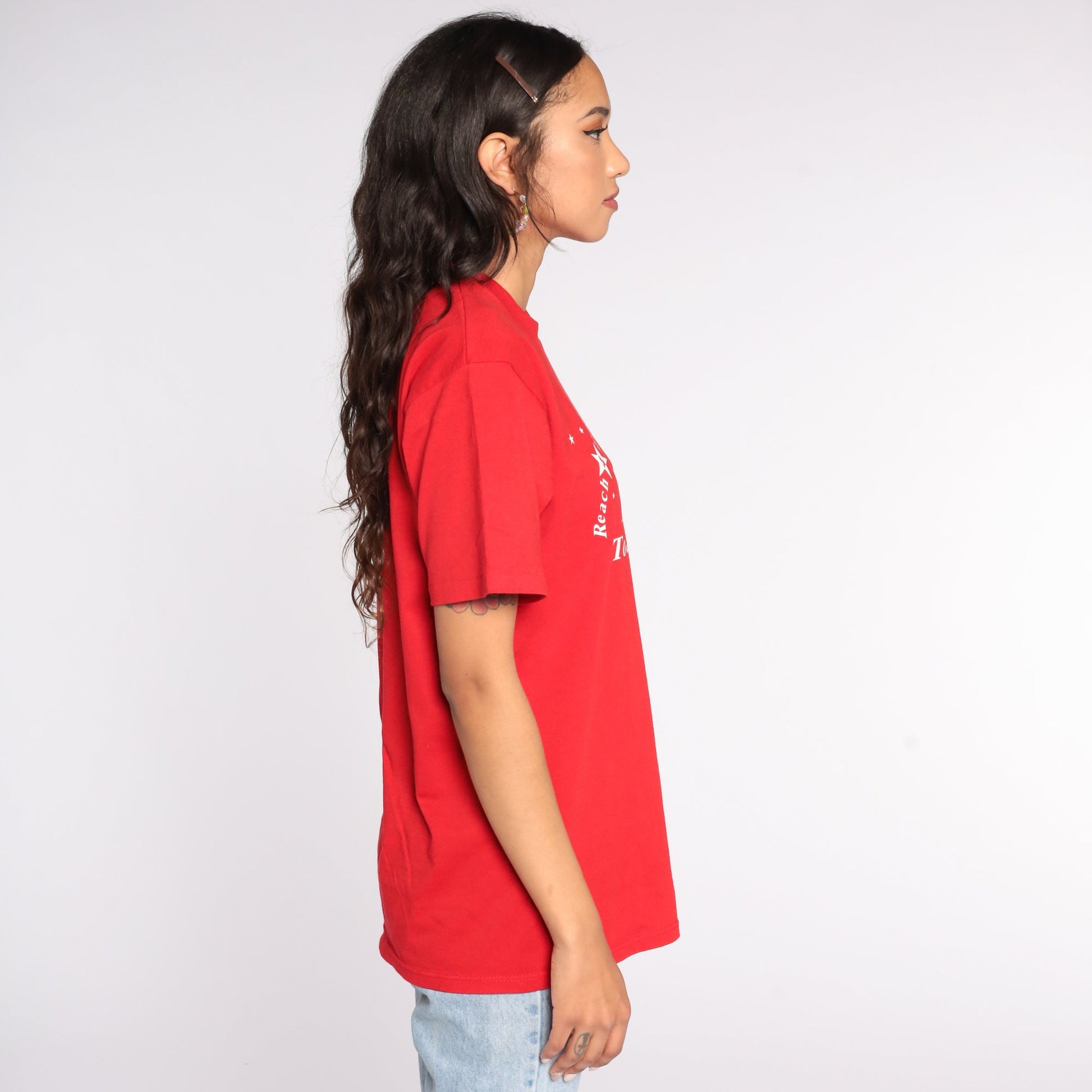 80s District 4 Toastmasters Graphic T-Shirt Red Cotton Medium