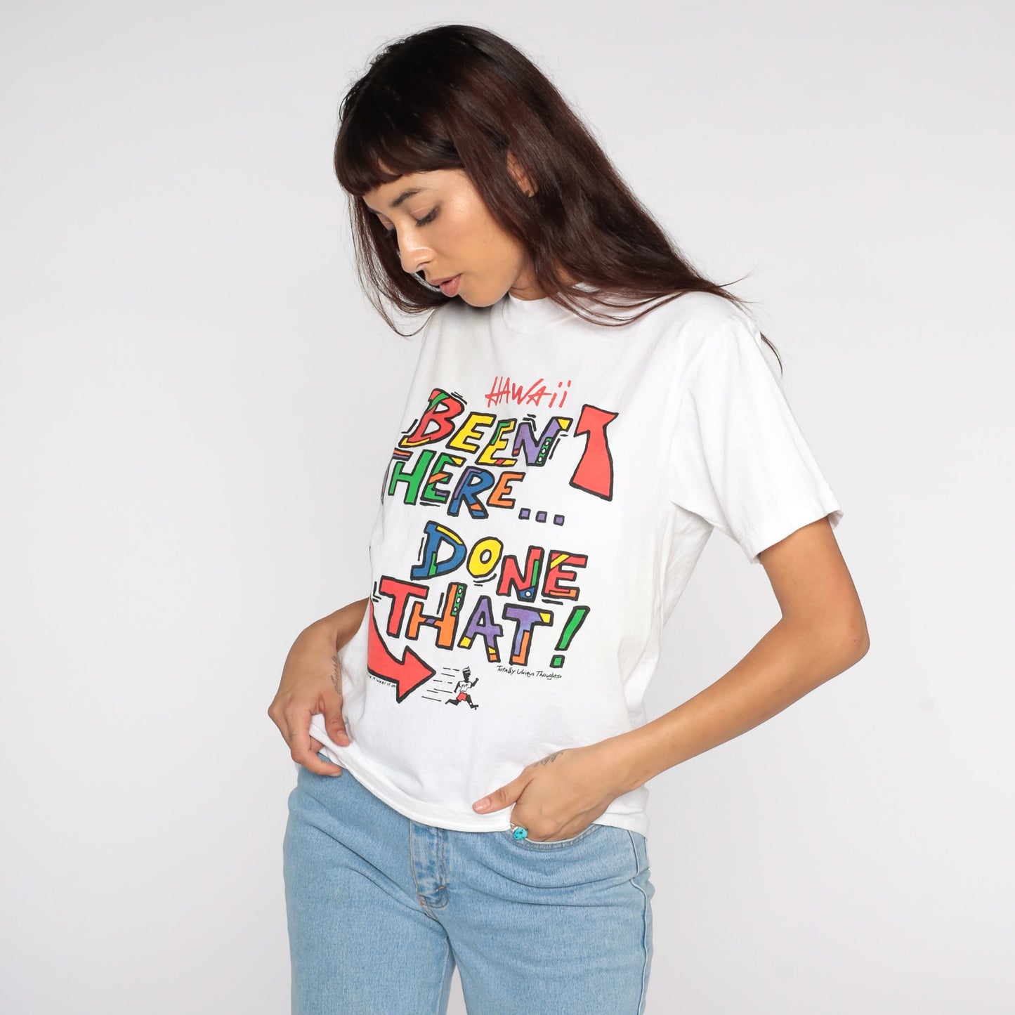 90s Hawaii Graphic T-Shirt Been There Done That Beach Tee Cotton Medium