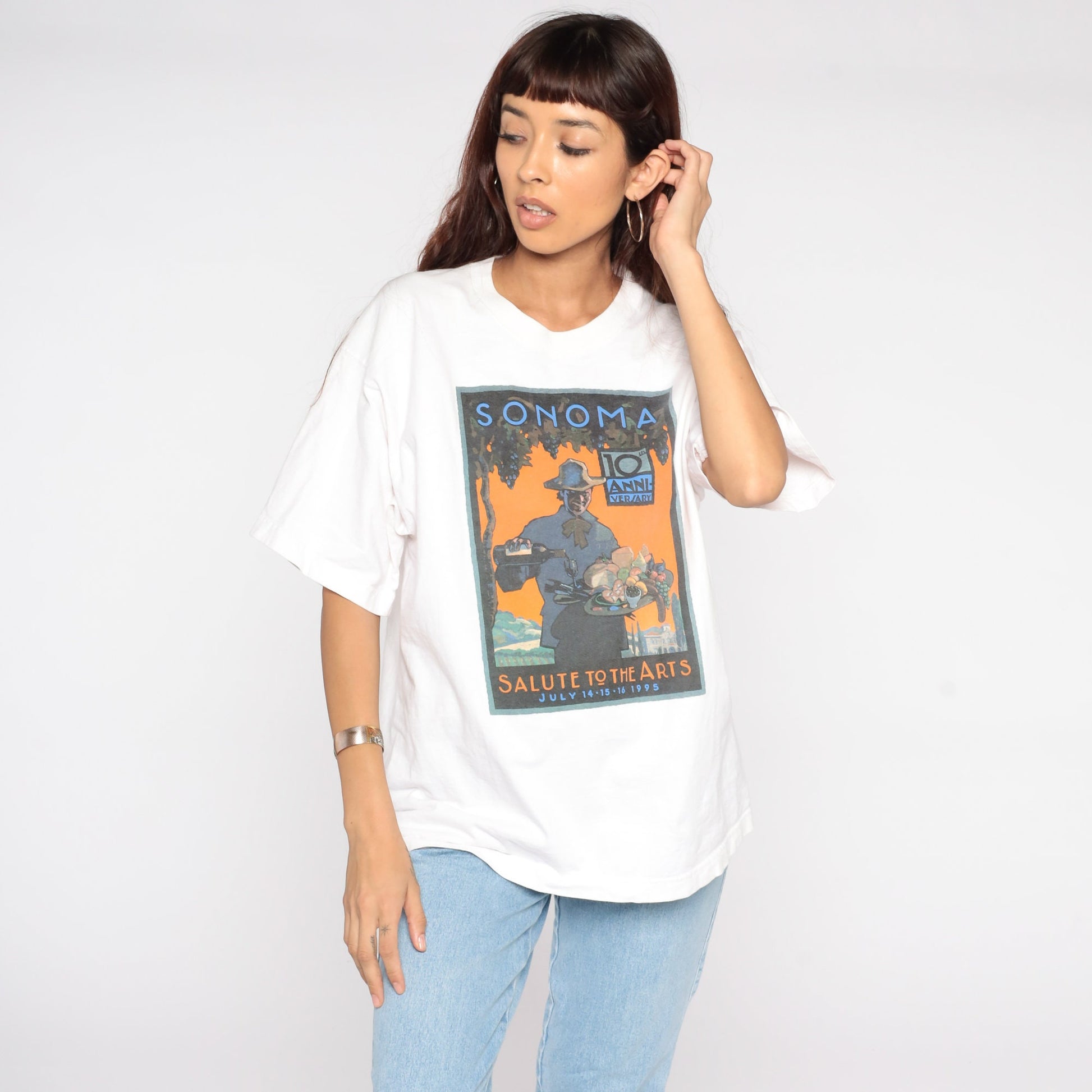 90s Sonoma Salute to the Arts Dennis Ziemienski Graphic Tee Cotton Large
