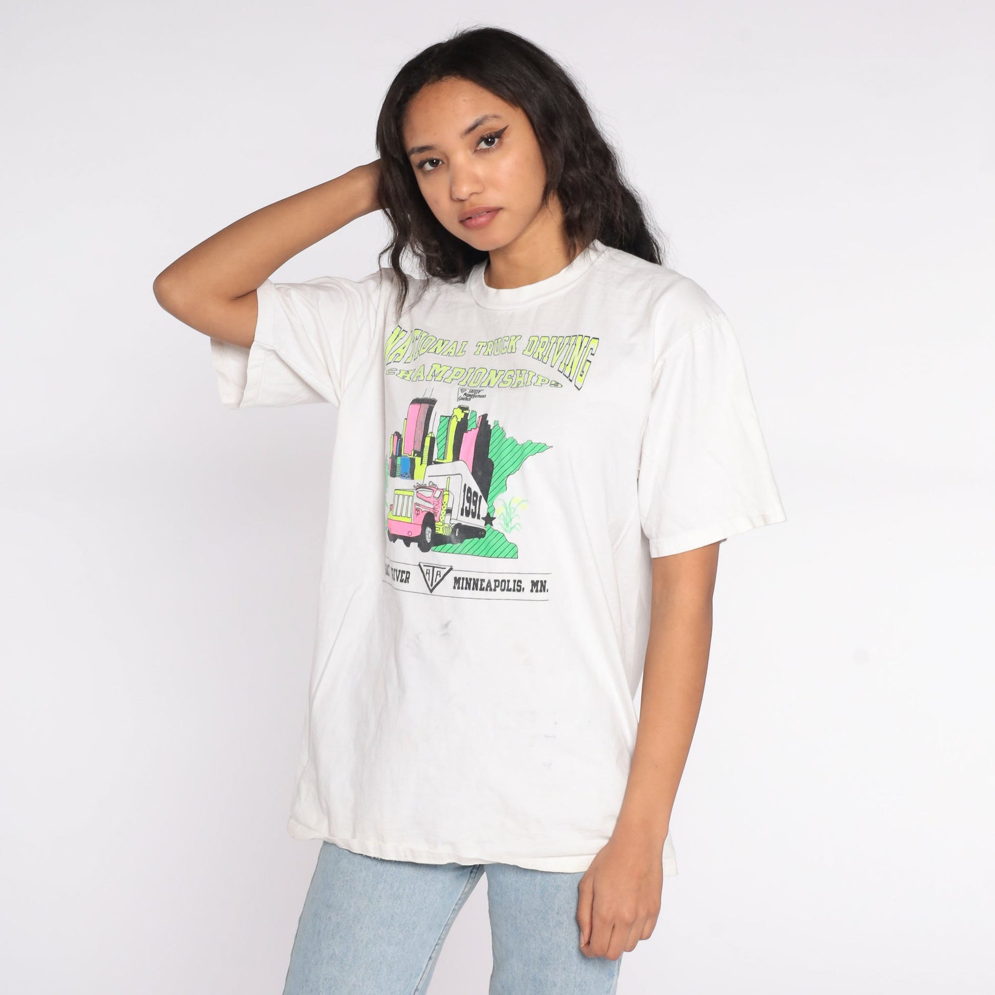 1991 National Truck Driving Championship Graphic T-Shirt Minneapolis Medium
