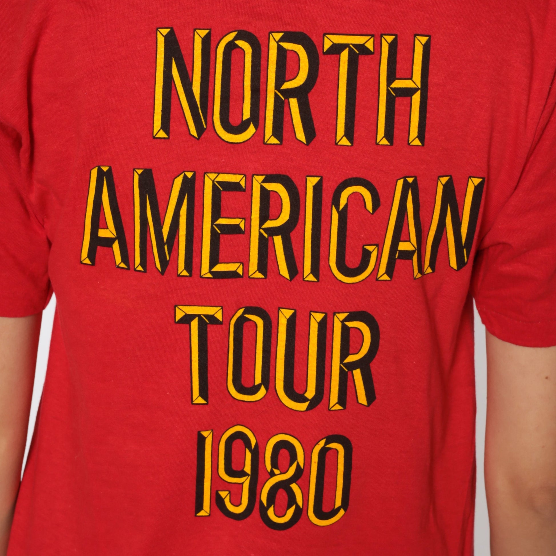 1980 Commodores Band Tee Single Stitch Red Cotton Graphic Shirt Medium