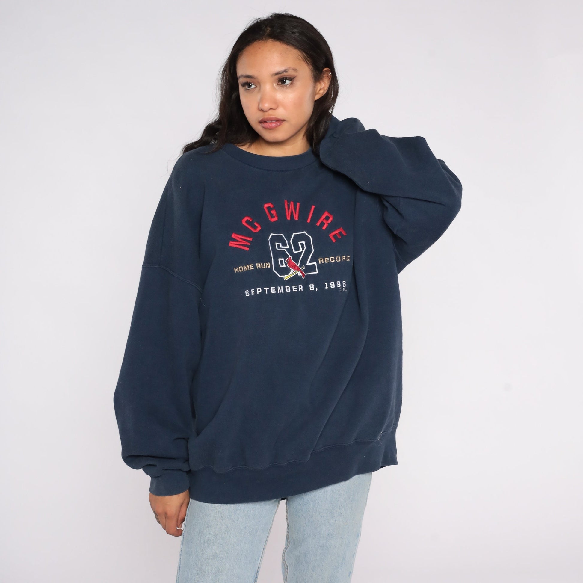 90s Mark McGwire St Louis Cardinals Baseball Sweatshirt Lee XXL