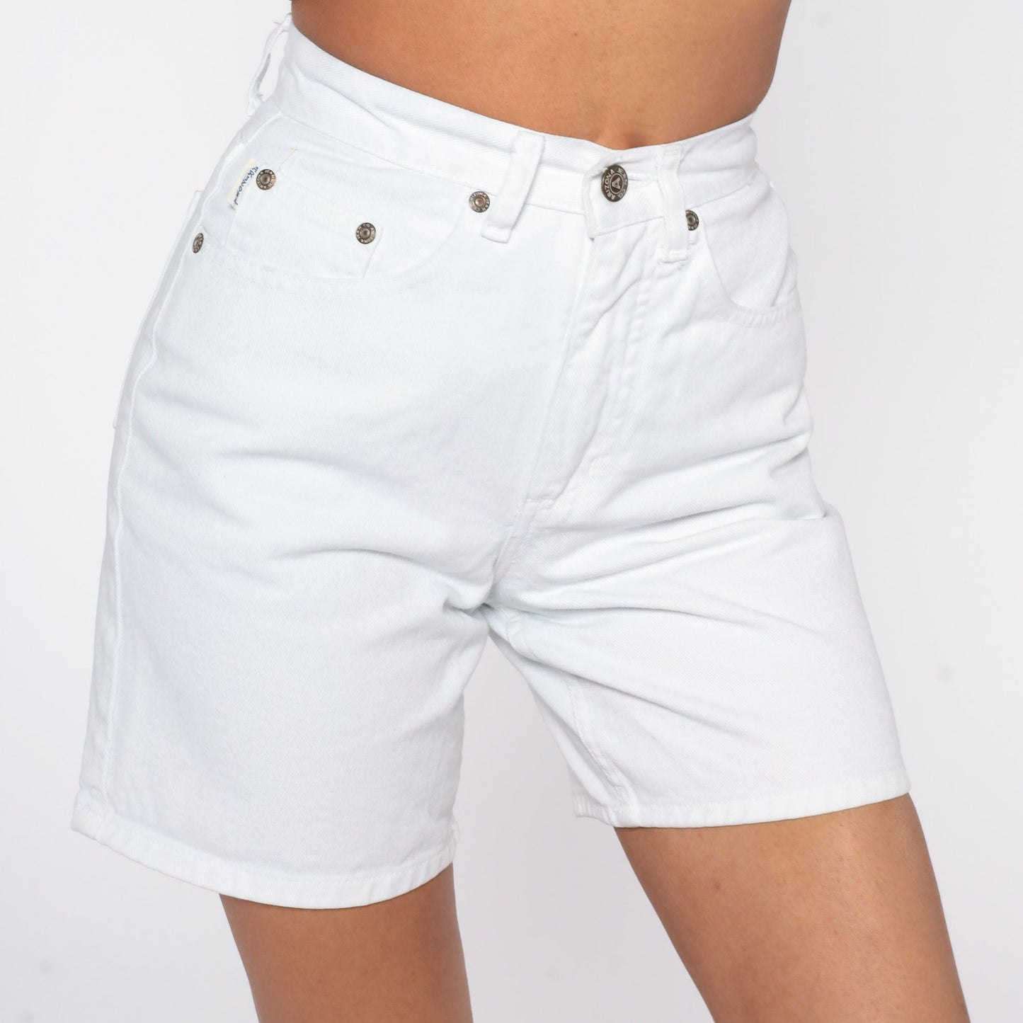Y2K White Denim Shorts High Waisted Arizona Jeans Co Extra Small
