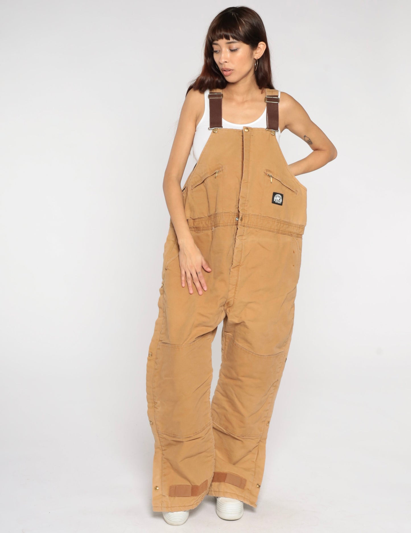 90s Polar King Tan Insulated Coveralls Workwear Jumpsuit Men's Large 44