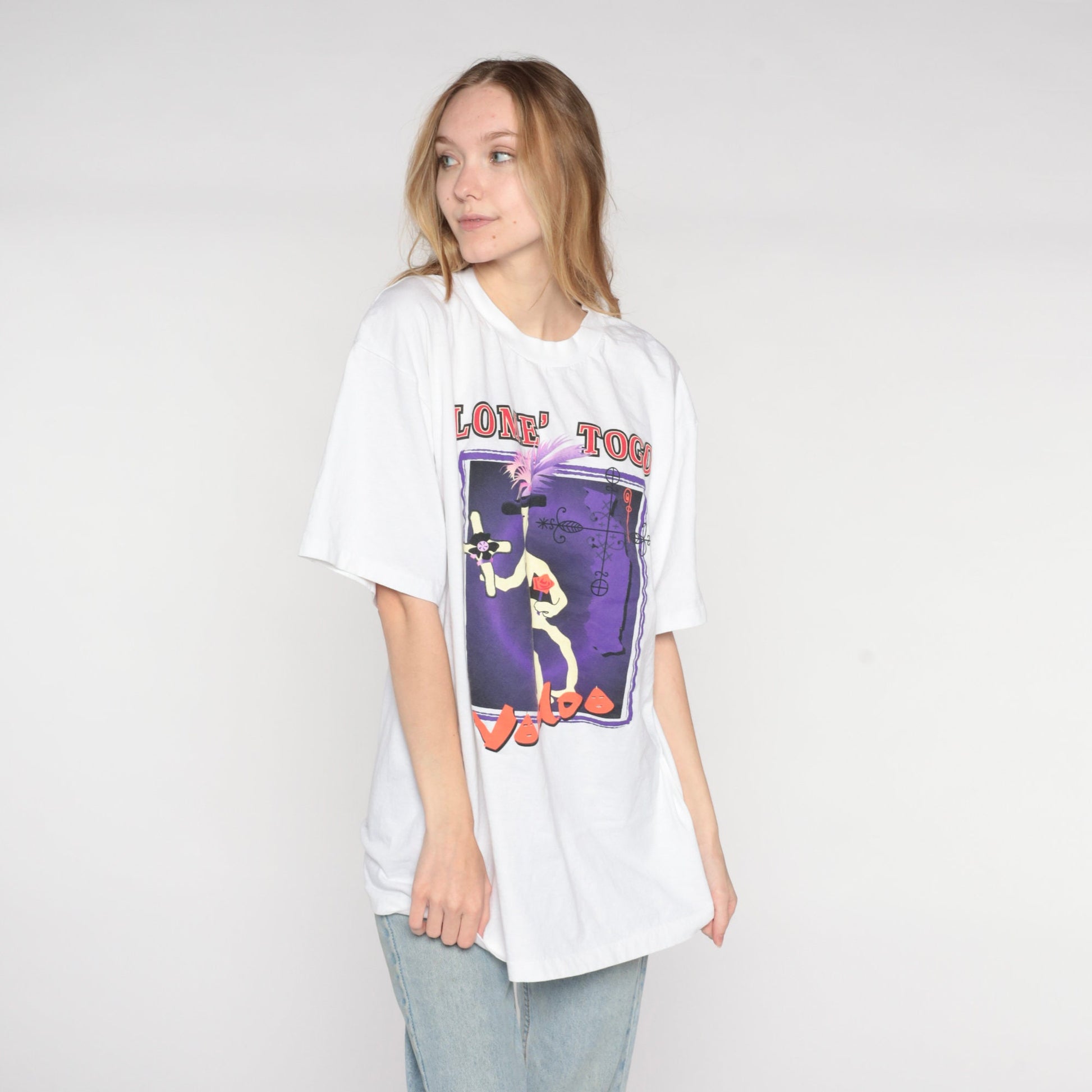 90s Lome Togo Voodoo Market Graphic T-Shirt Princess Cruises Cotton Extra Large XL