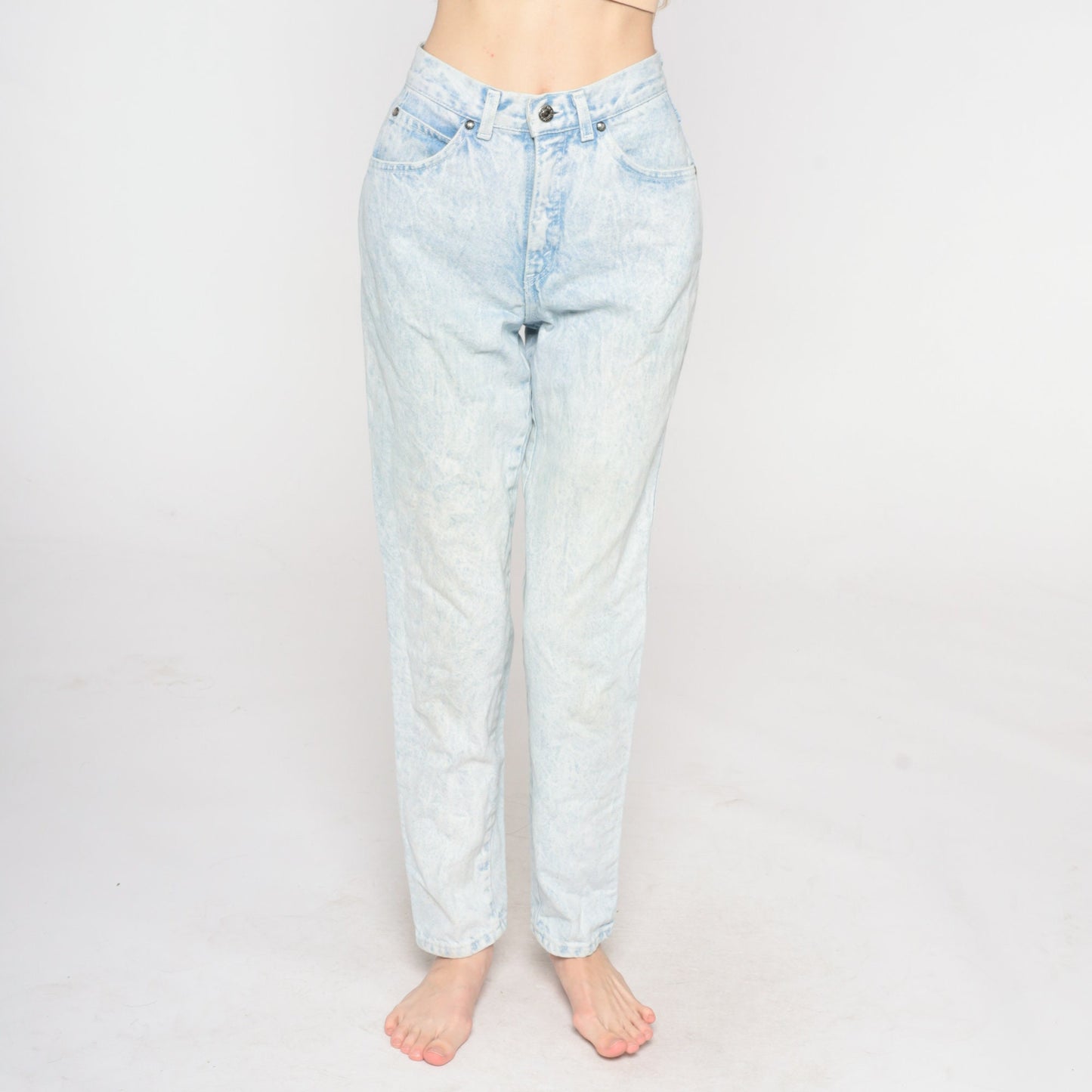 Levi's 900 Acid Wash High-Waisted Tapered Jeans 90s Denim Extra Small