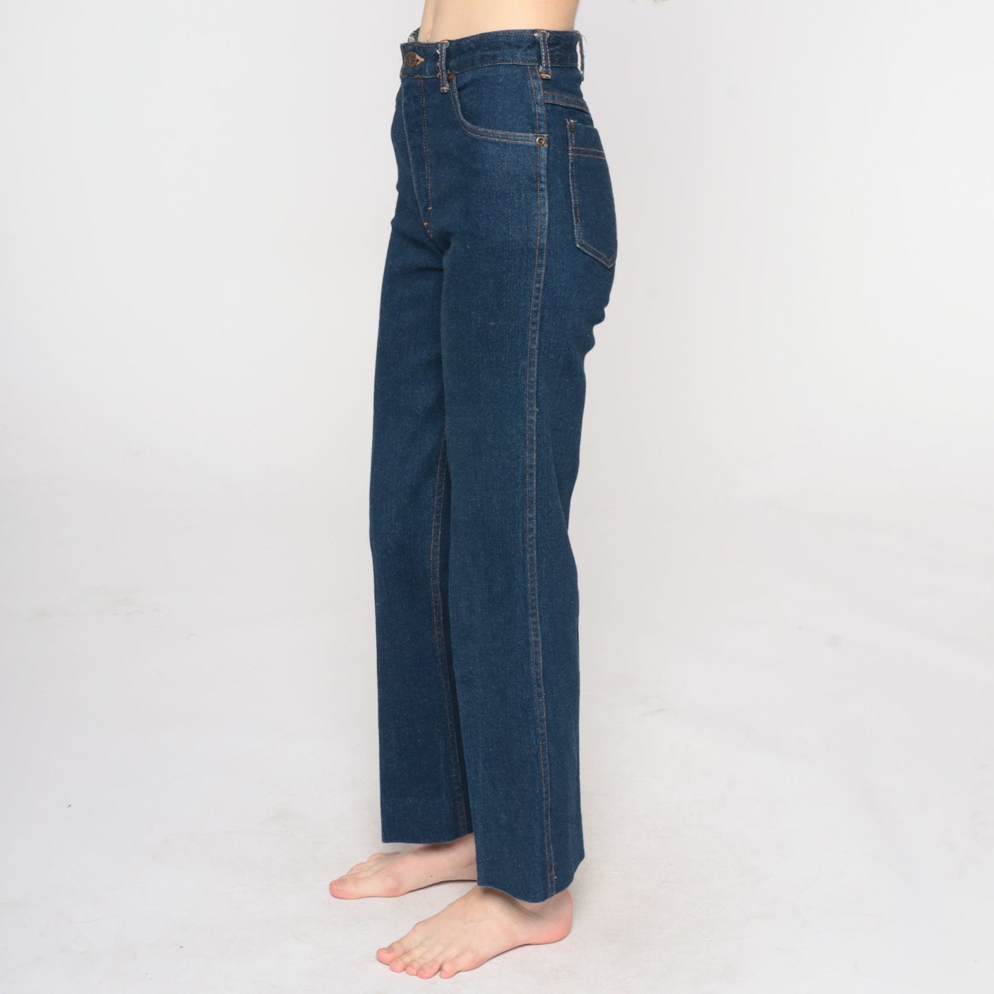 80s Charlotte Ford High Waist Straight Leg Jeans Dark Wash Denim Small 4