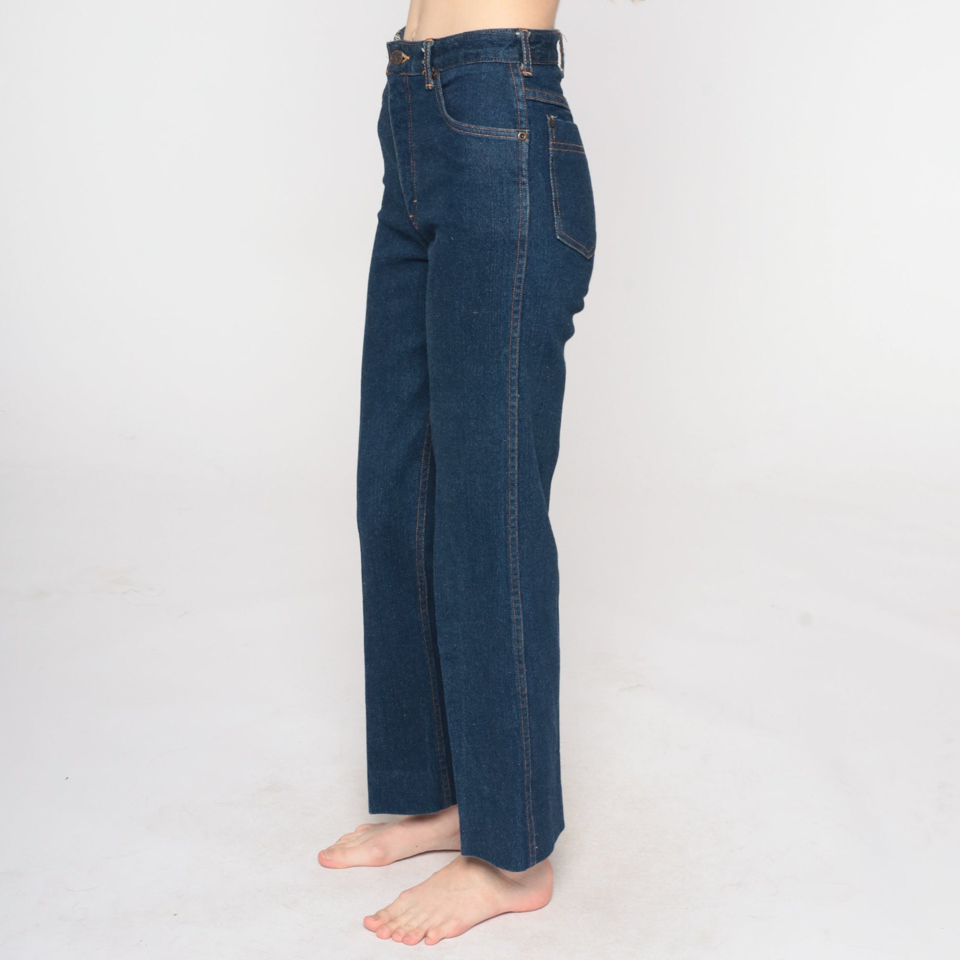80s Charlotte Ford High Waist Straight Leg Jeans Dark Wash Denim Small 4