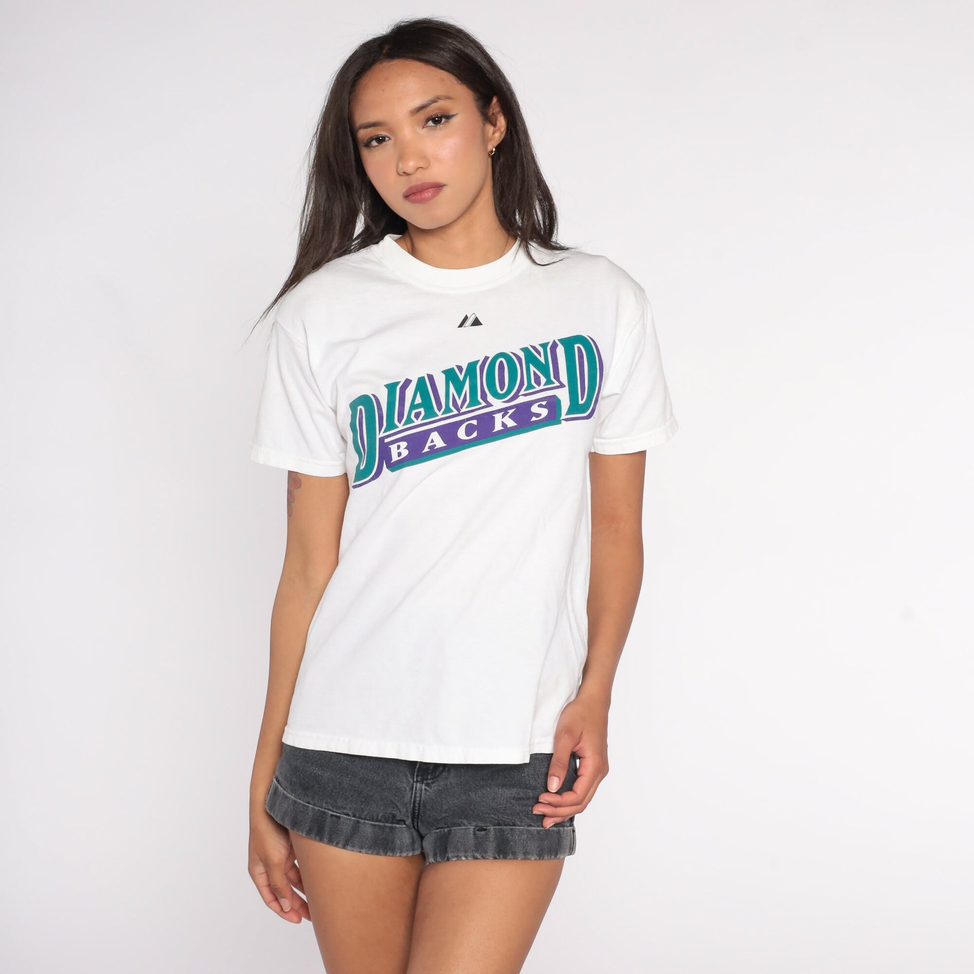 Y2K Arizona Diamondbacks Luis Gonzalez 20 Baseball Graphic Tee White Extra Small