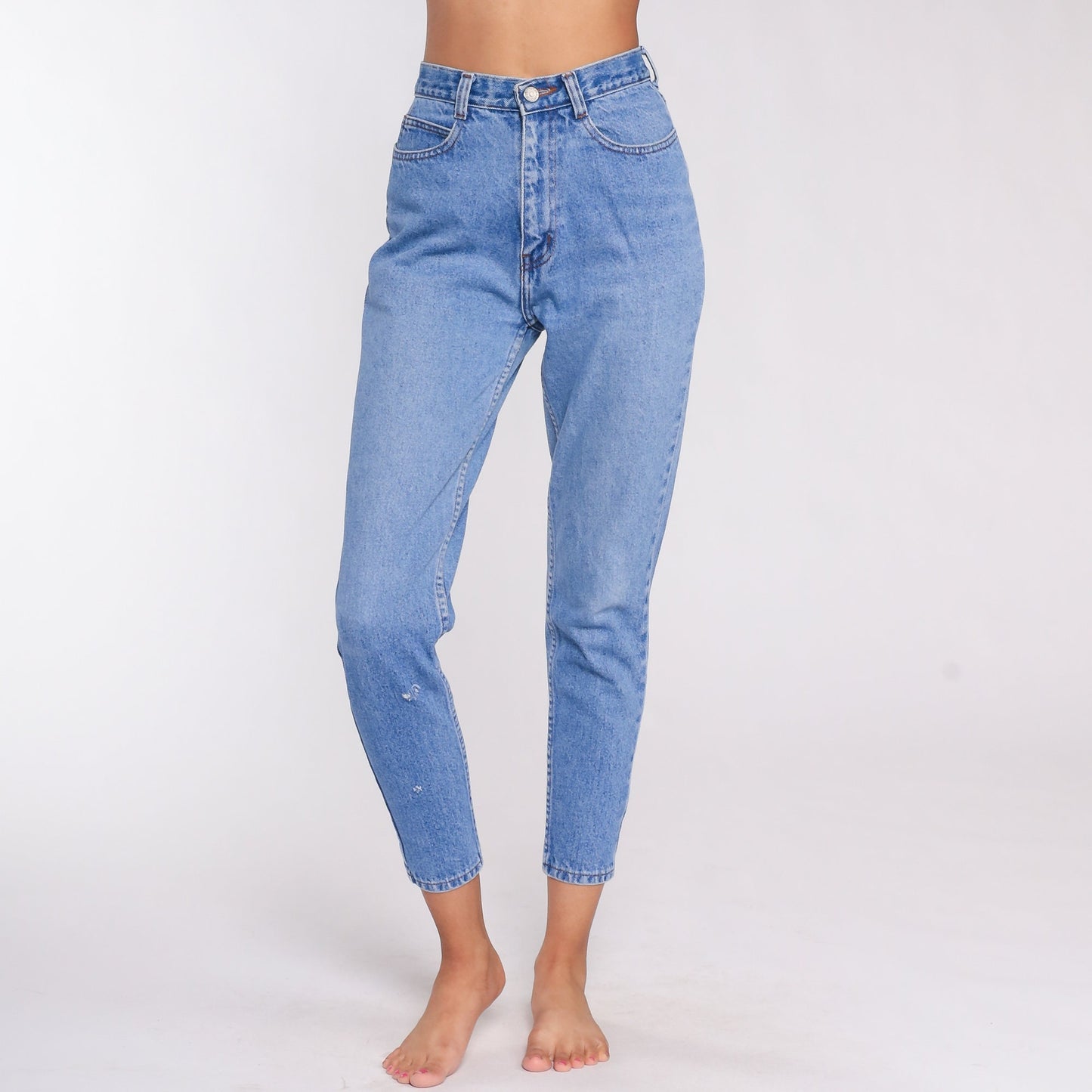 90s Jordache High-Waist Skinny Jeans Blue Denim Ankle Zipper Extra Small