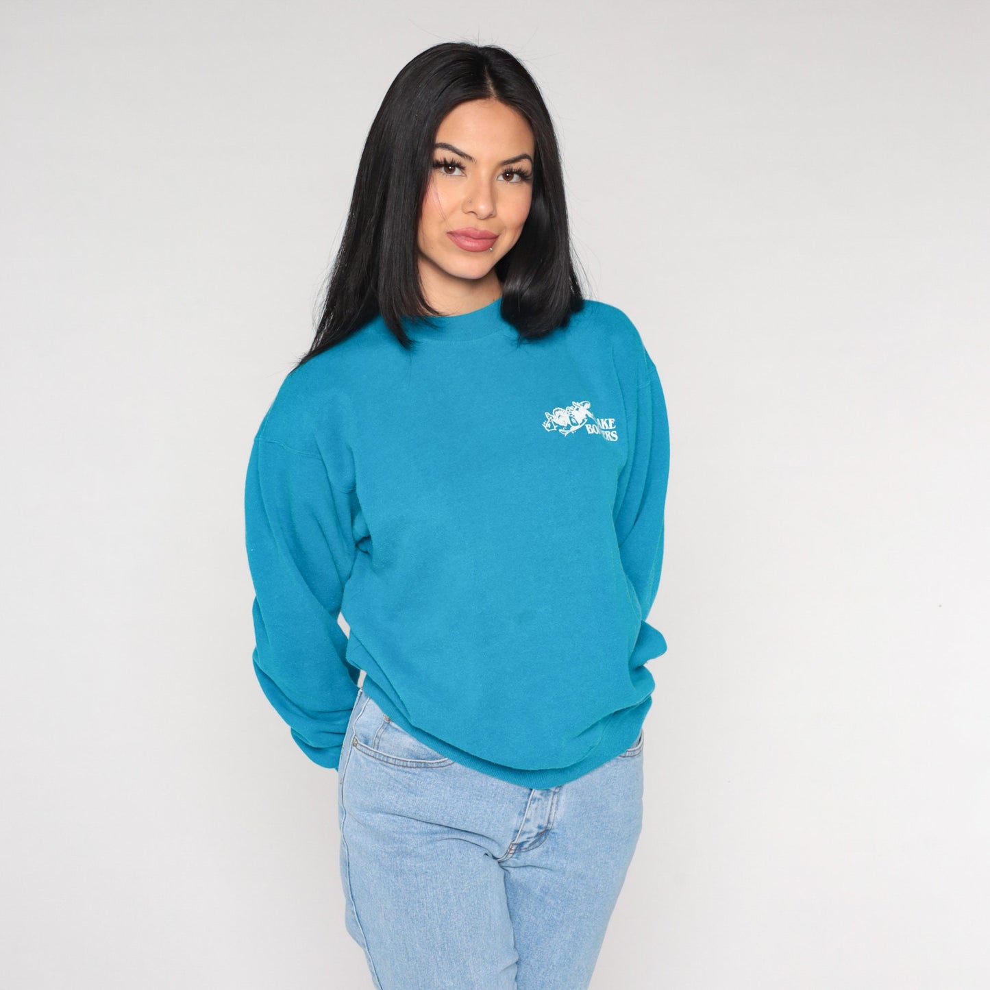 90s Sake Bombers Graphic Sweatshirt Blue Crewneck Medium