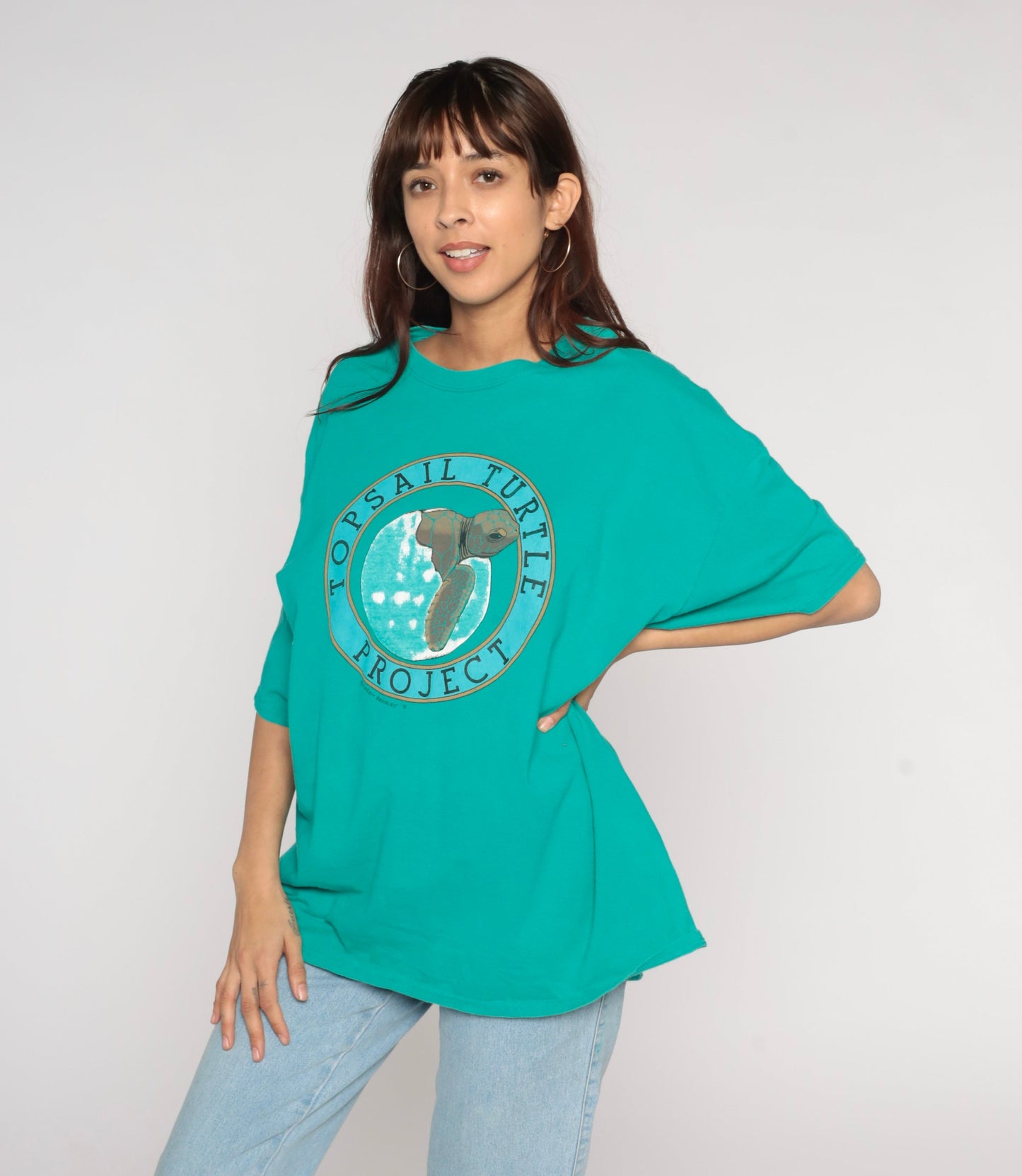1990s Topsail Turtle Project Marine Conservation T-Shirt Teal XXL