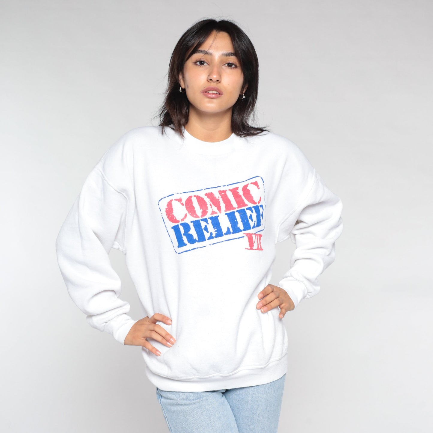 1995 Comic Relief VII Sweatshirt 90s Graphic Charity Event Crewneck XL