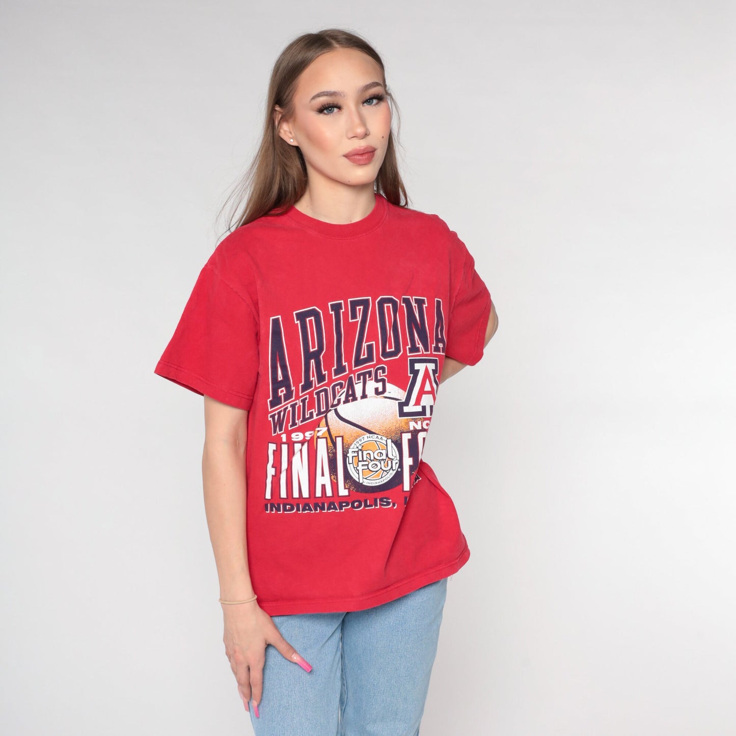 1997 Arizona Wildcats Final Four Championship T-Shirt Vintage 90s NCAA Basketball Medium