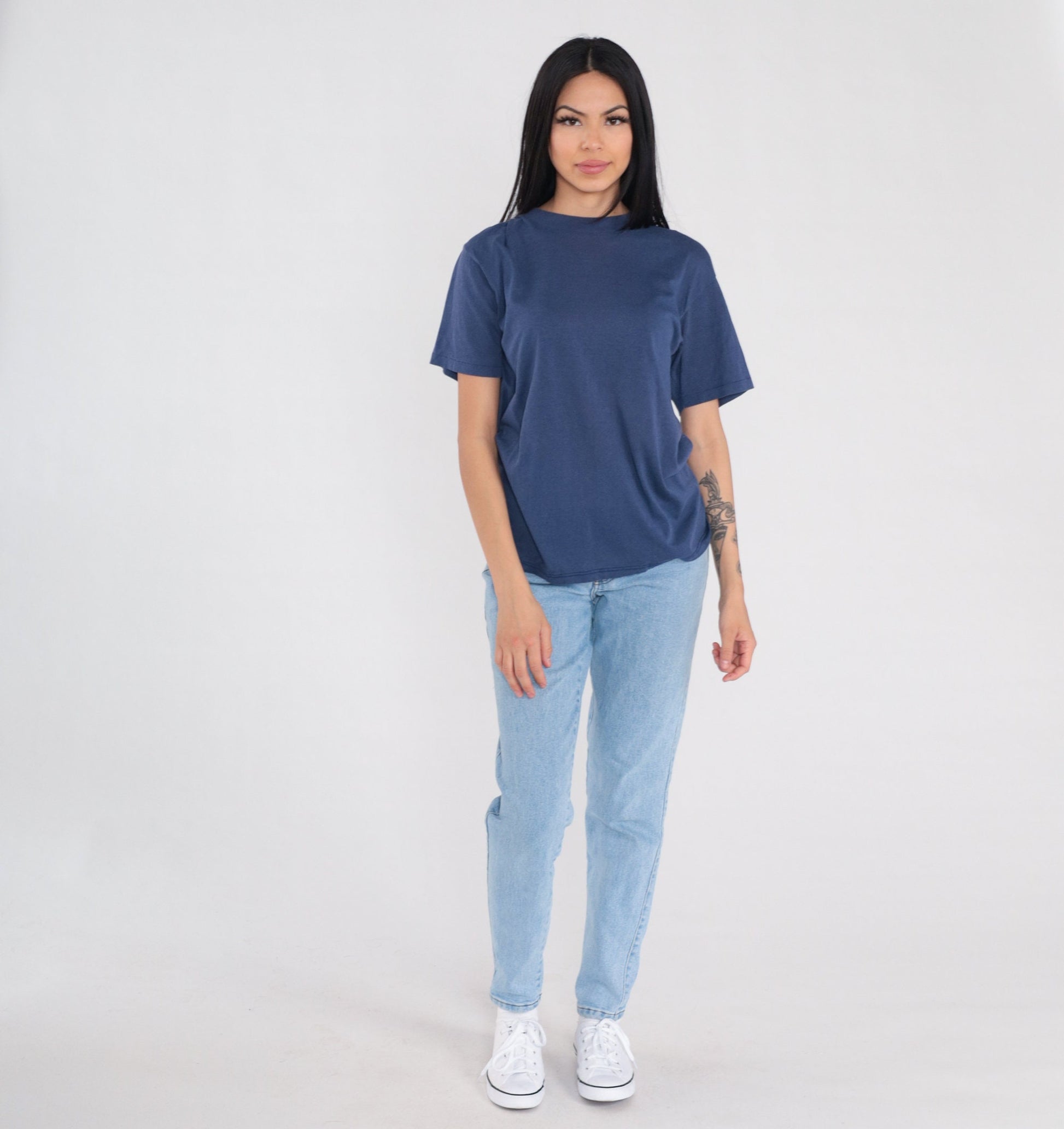 1987 Reichert Yung Cryo Seminar Graphic T-Shirt Navy Blue Medium