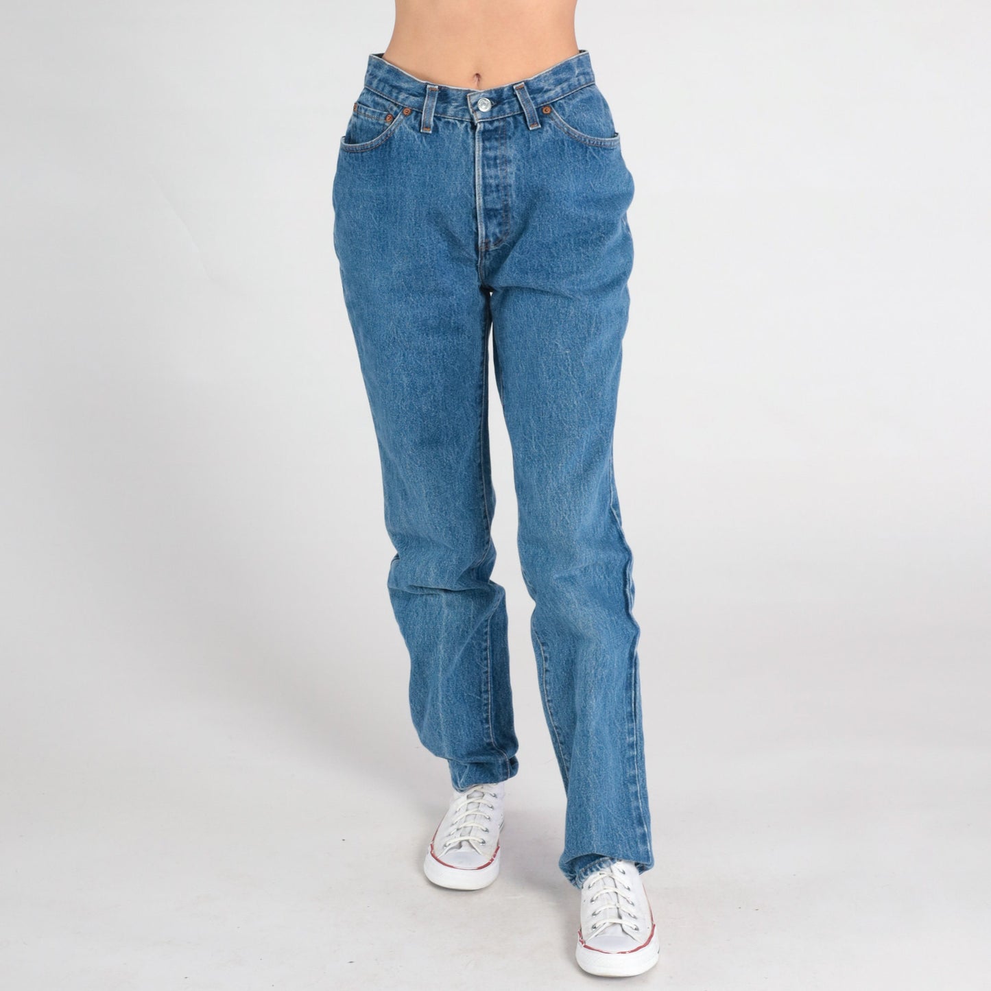 90s Levi's High Rise Relaxed Fit Jeans Blue Denim Small 28