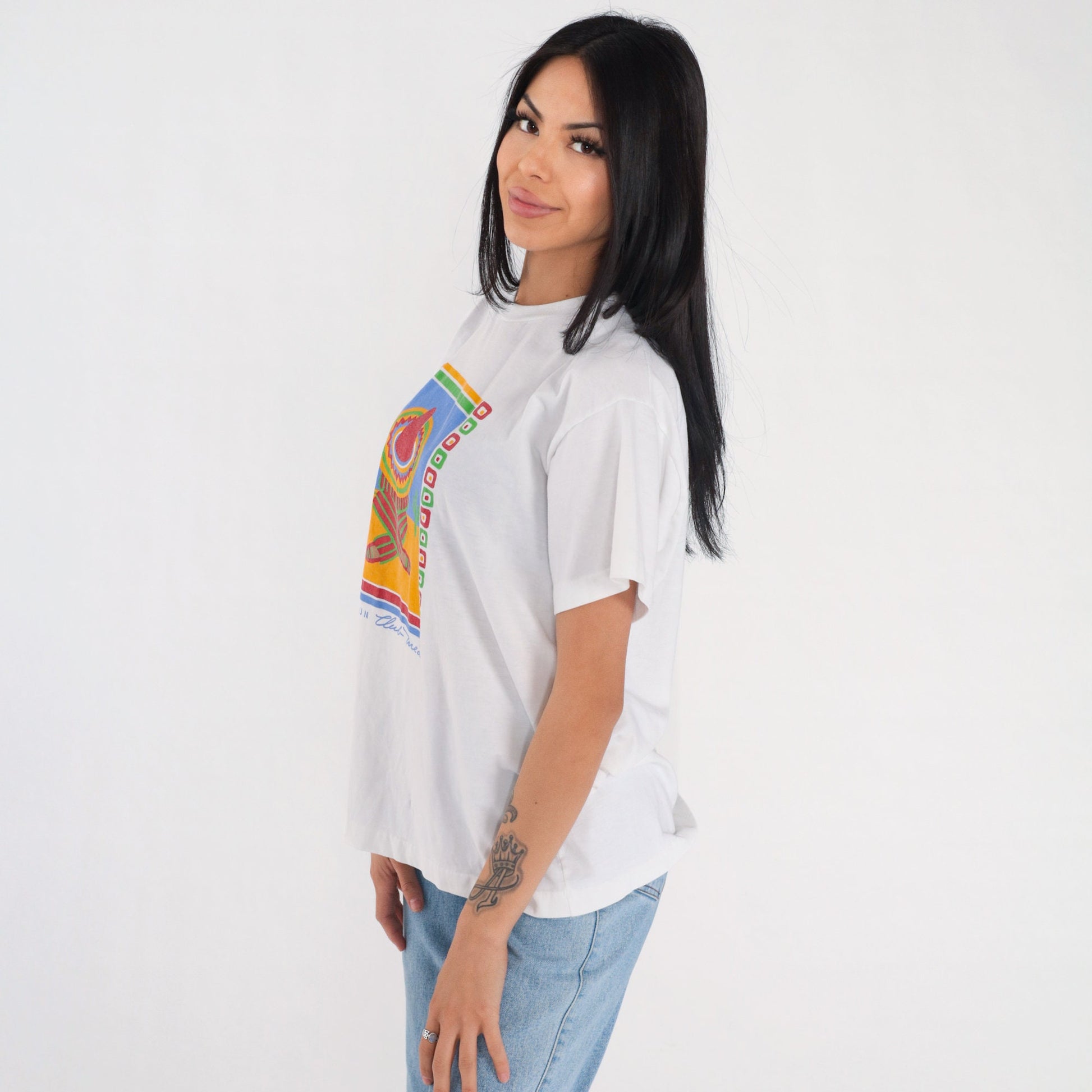 90s Cancun Club Med Graphic T-Shirt Sombrero Cactus Single Stitch XL