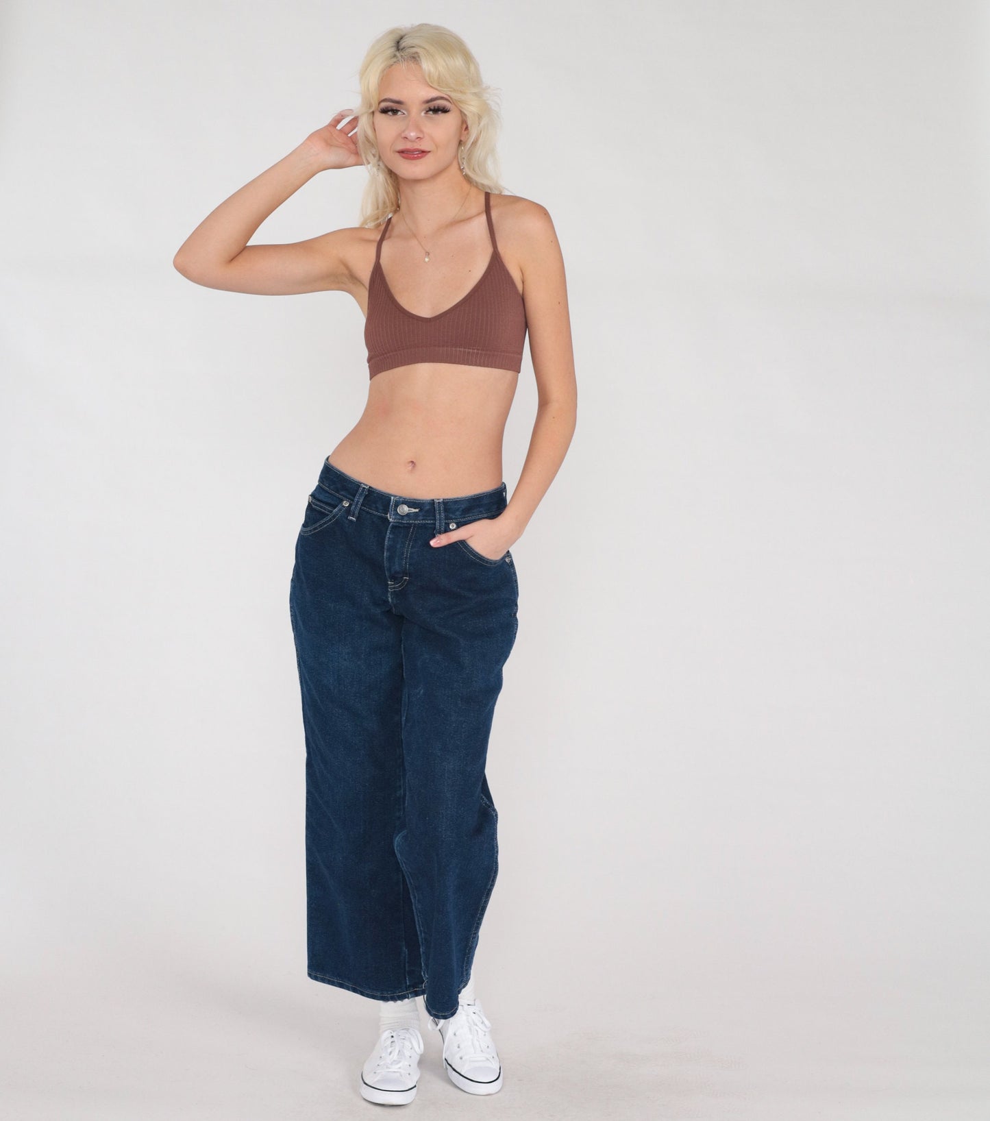 Y2K Dickies Flare Jeans Low Rise Dark Wash Denim Bell Bottom 00s Medium