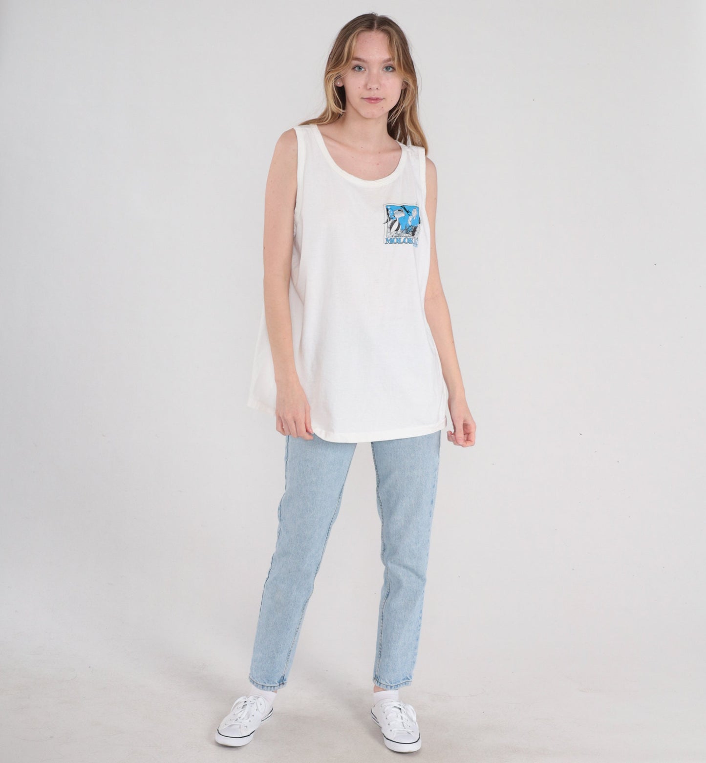 90s Molokini Maui Tank Top Tropical Fish Graphic Tee XL