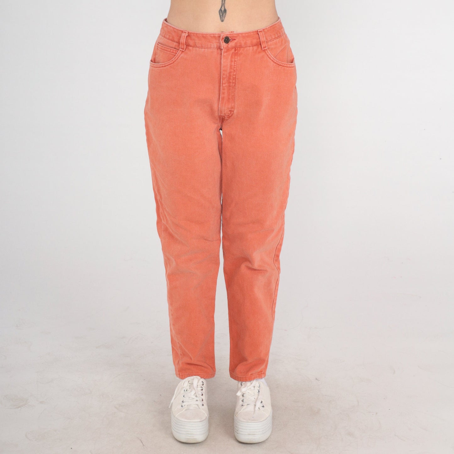 90s Ruff Hewn Orange Tapered High-Rise Jeans Medium 31